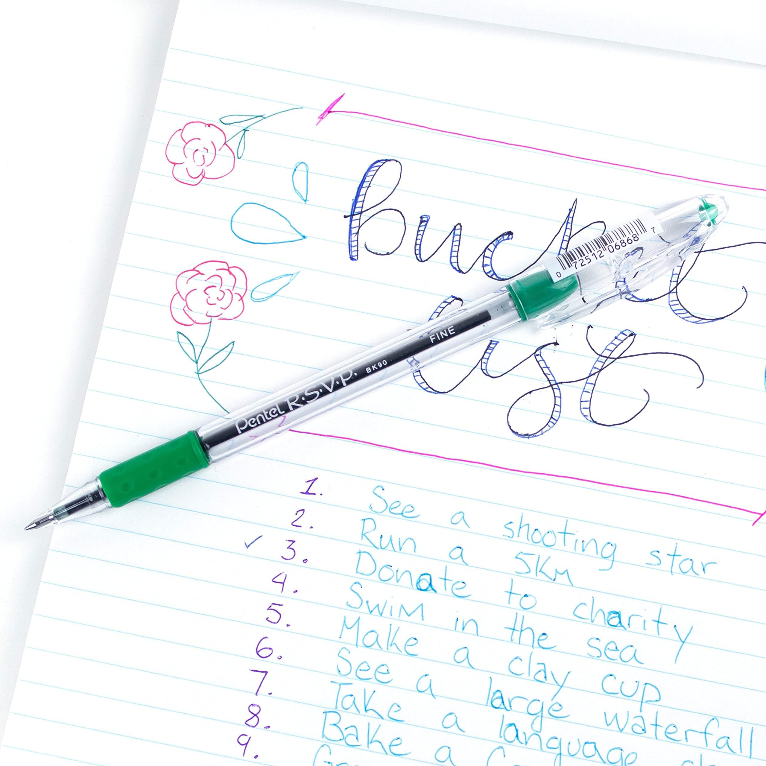 PENTEL RSVP GREEN FINE POINT