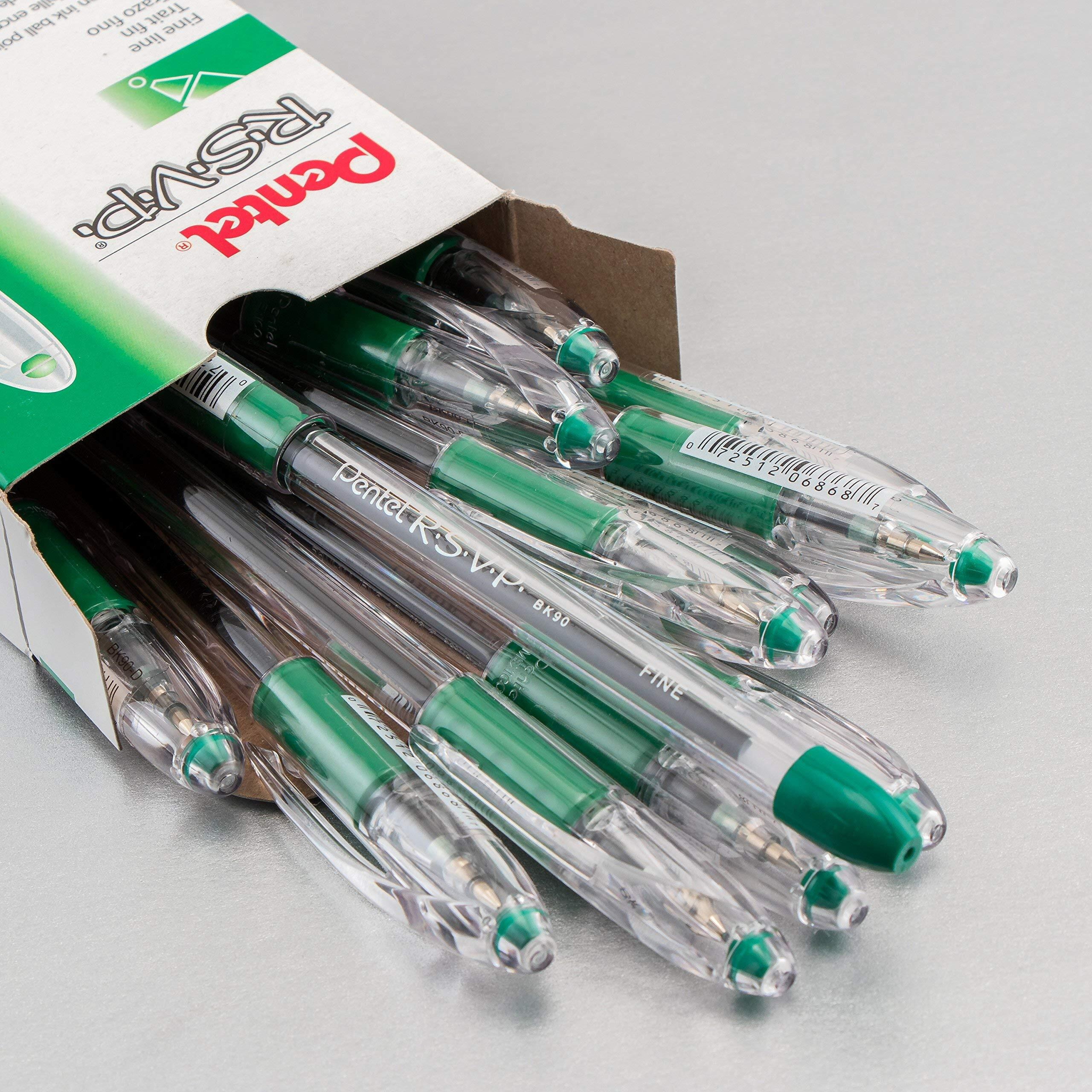 PENTEL RSVP GREEN FINE POINT