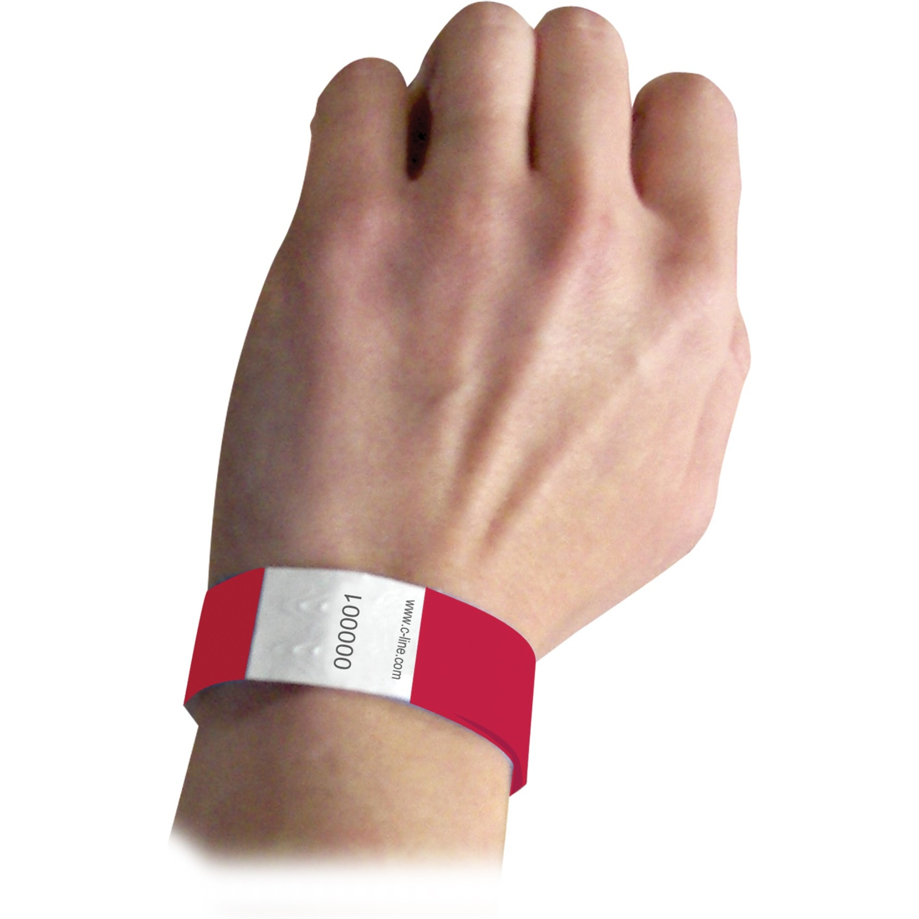 DuPont Tyvek Security Wristbands, Red, 100/PK, 89104