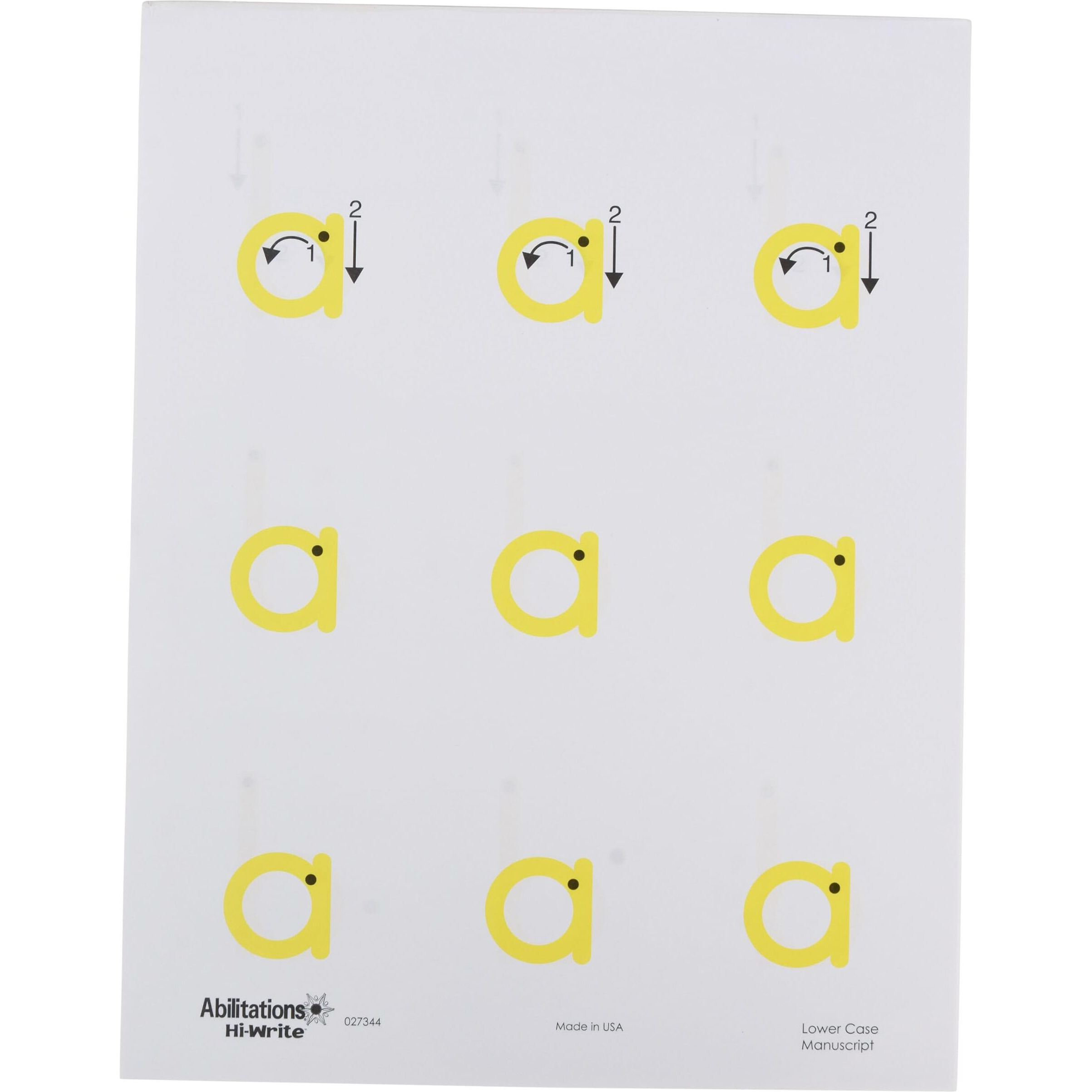 Abilitations Hi-Write Lower Case Alphabet Paper, 104 Sheets/Pad