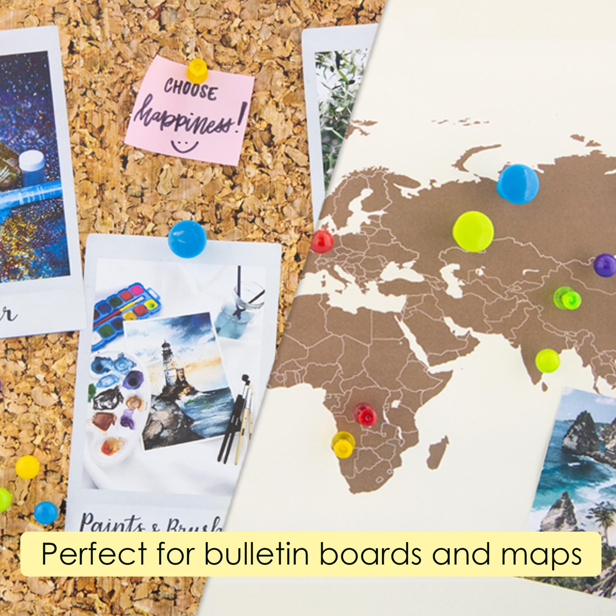 BAZIC Assorted Metallic Color Push Pins (50/Pack)