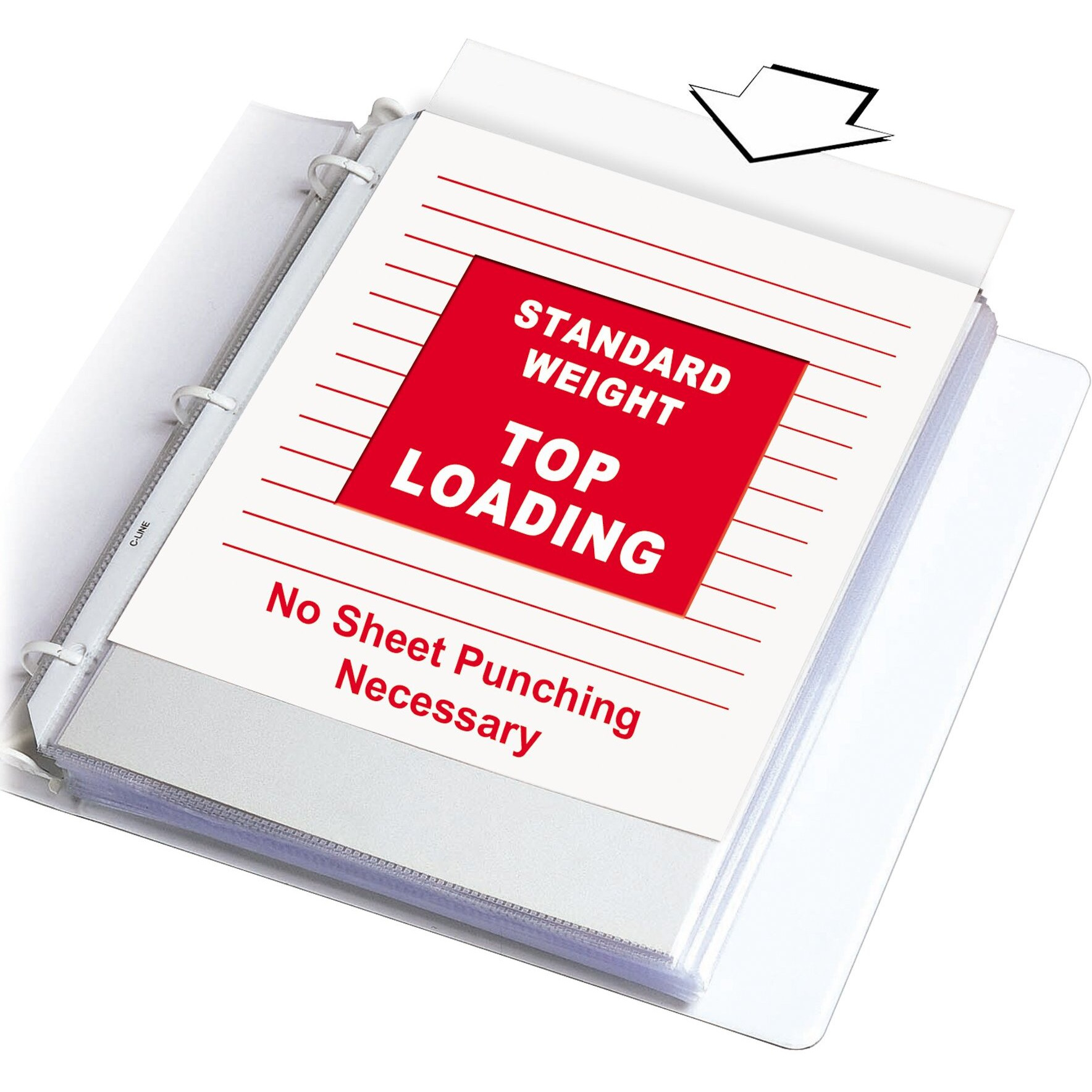 Top Loading Sheet Protectors, Clear, Standard Weight Polypropylene, 11 x 8 1/2, 10/PK (Set of 24 PK)