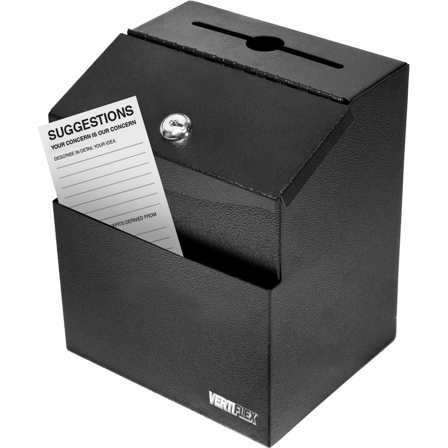 Steel Suggestion Box, Black