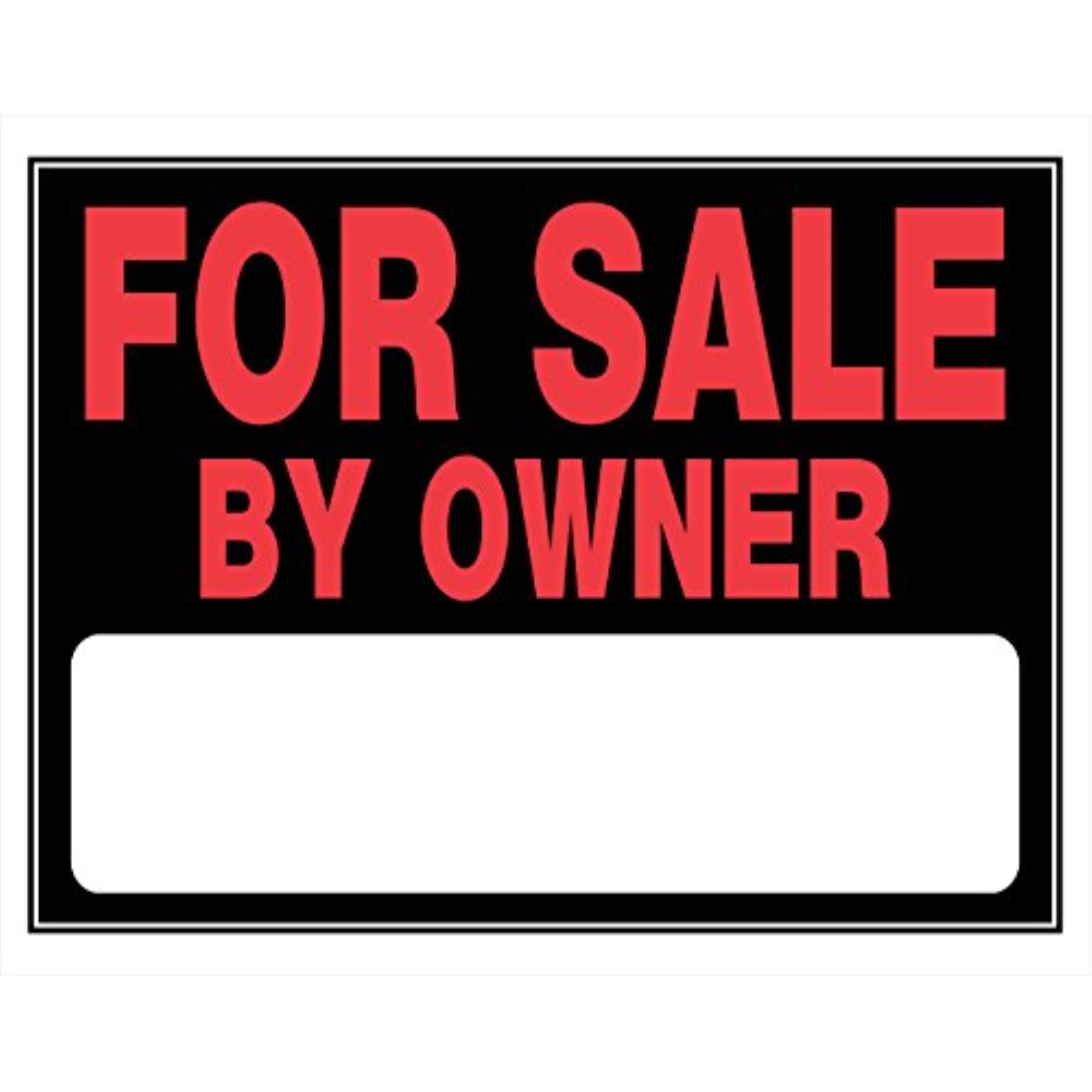 5028439 SIGN FOR SALE OWNR15X19"" Hillman English Black Sign 15 in. H X 19 in. W (Pack of 6)