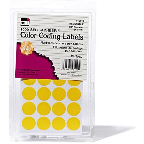 COLOR CODING LABELS YELLOW