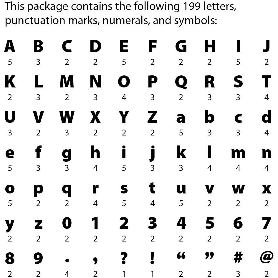 BOLD BLACK 4IN DESIGNER LETTERS