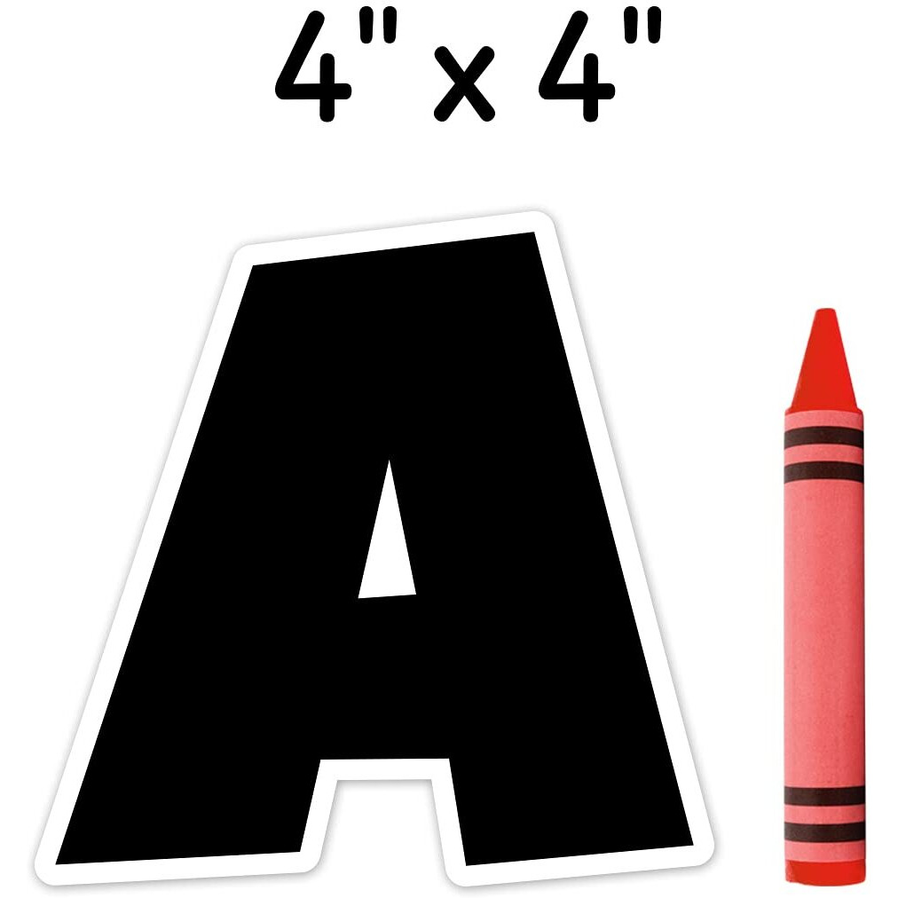 BOLD BLACK 4IN DESIGNER LETTERS