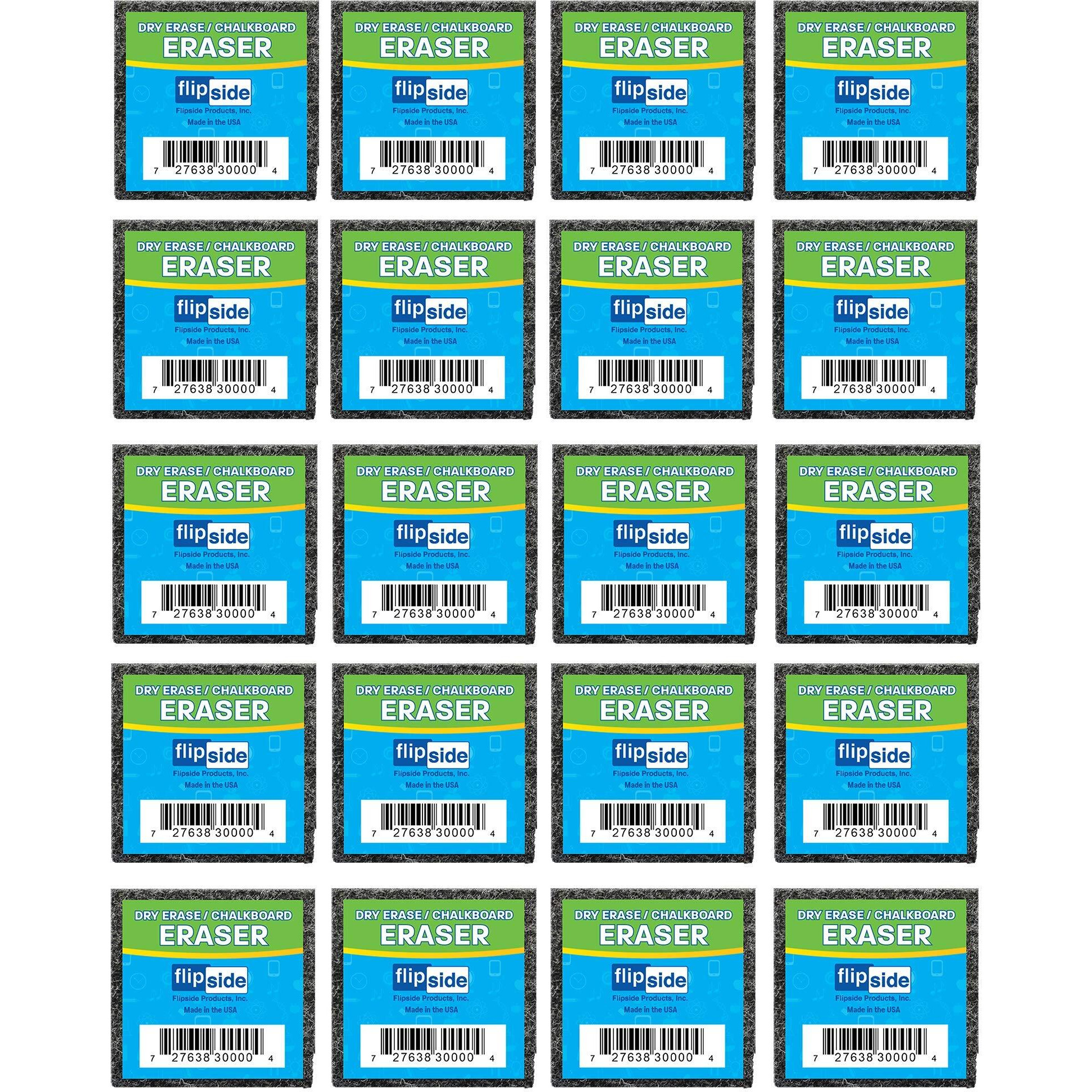 DRY ERASE /CHALKBOARD ERASER 24PK