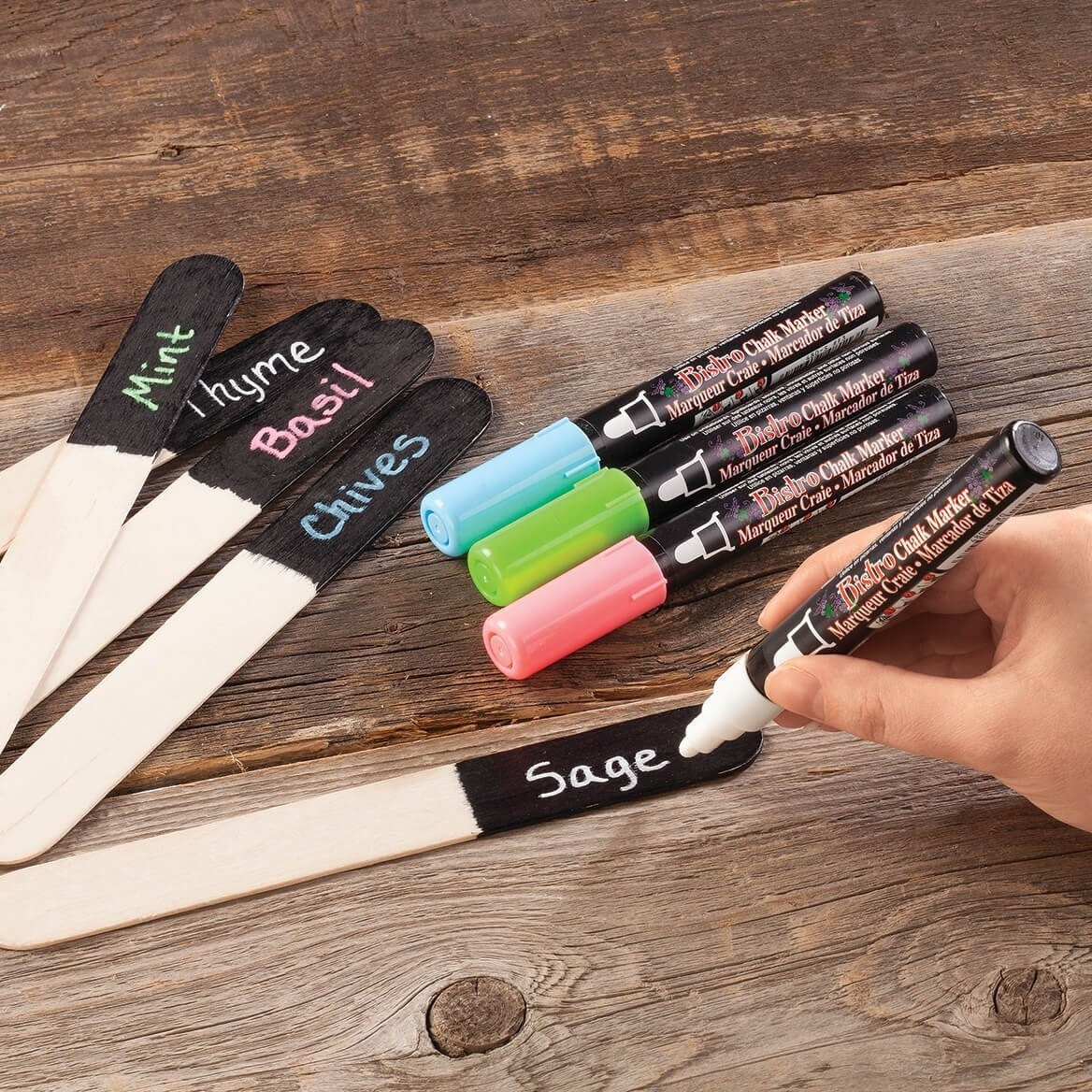 BISTRO CHALK MARKERS BRD TIP 4 CLR