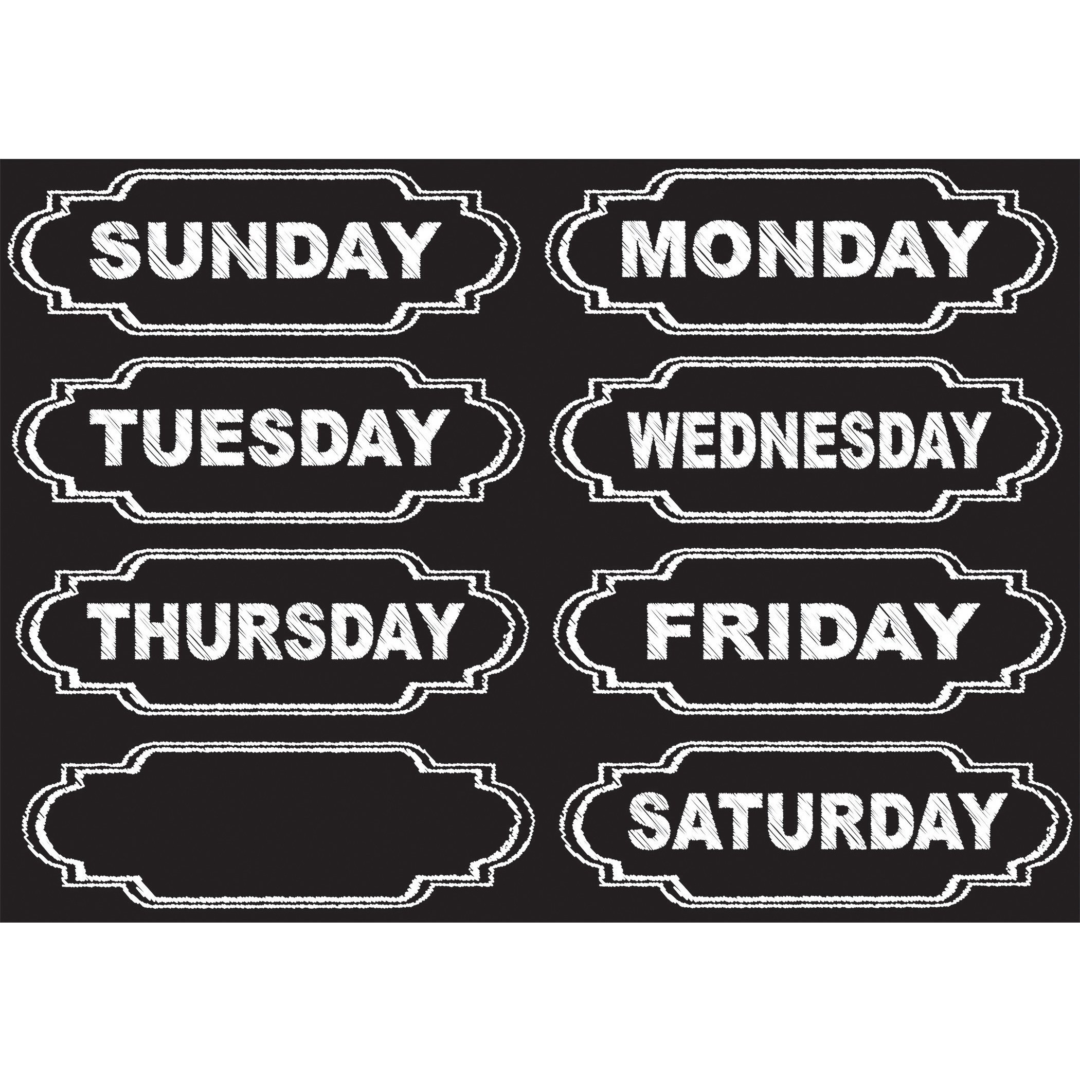 DIE-CUT MAGNETS CHALKBOARD DAYS OF
