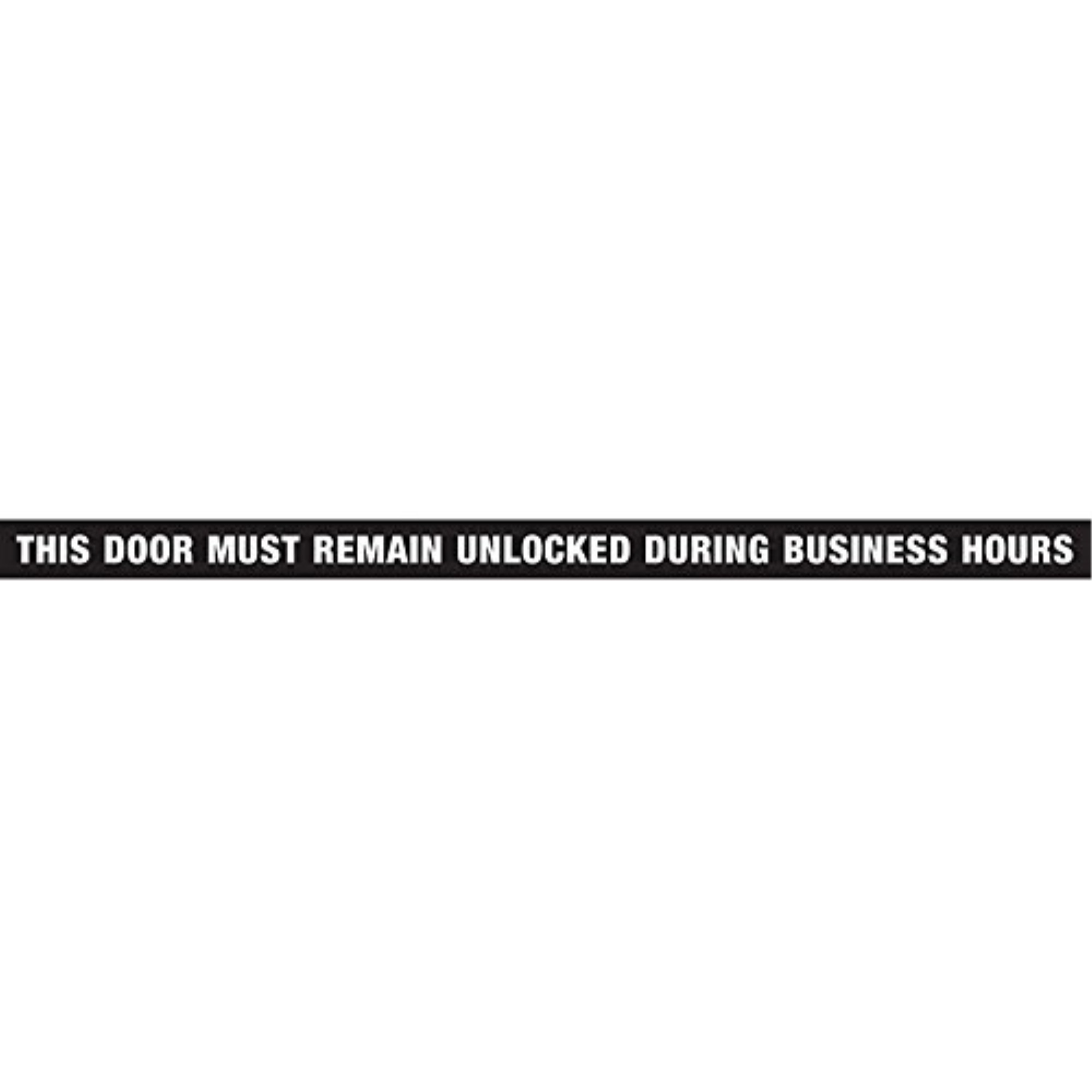 5028868 DECAL DOOR UNLCK 1.5X28"" Hillman English Black Notice Decal 1.5 in. H X 28 in. W (Pack of 10)