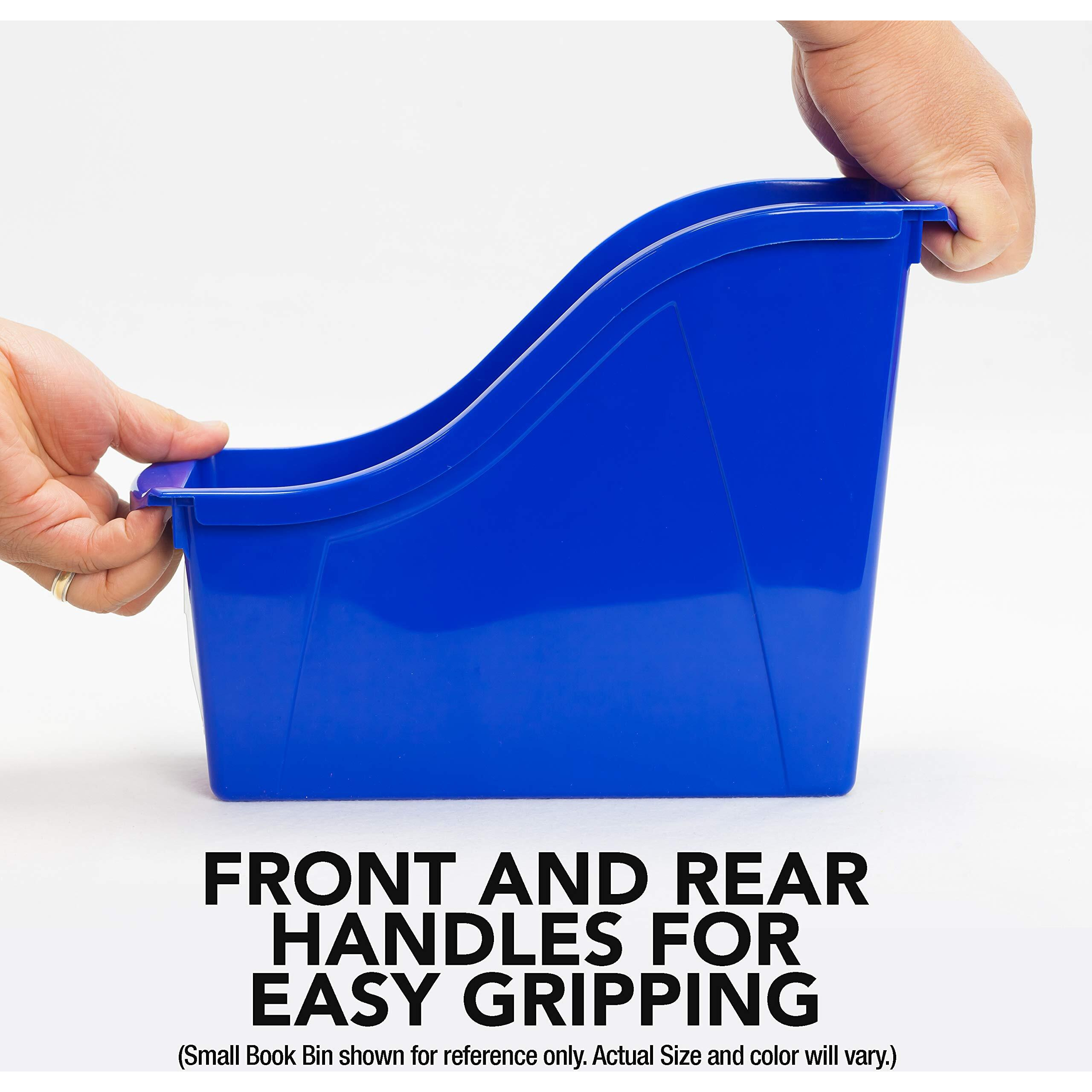 Large Book bin with front pockets, Assorted, case of 6