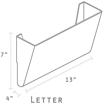 Storex Wall File, Letter, Clear (Case of 6)