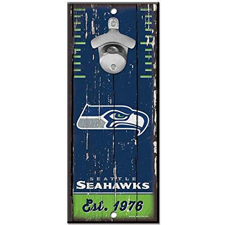 Seattle Seahawks Sign Wood 5x11 Bottle Opener