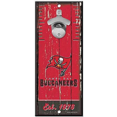 Tampa Bay Buccaneers Sign Wood 5x11 Bottle Opener