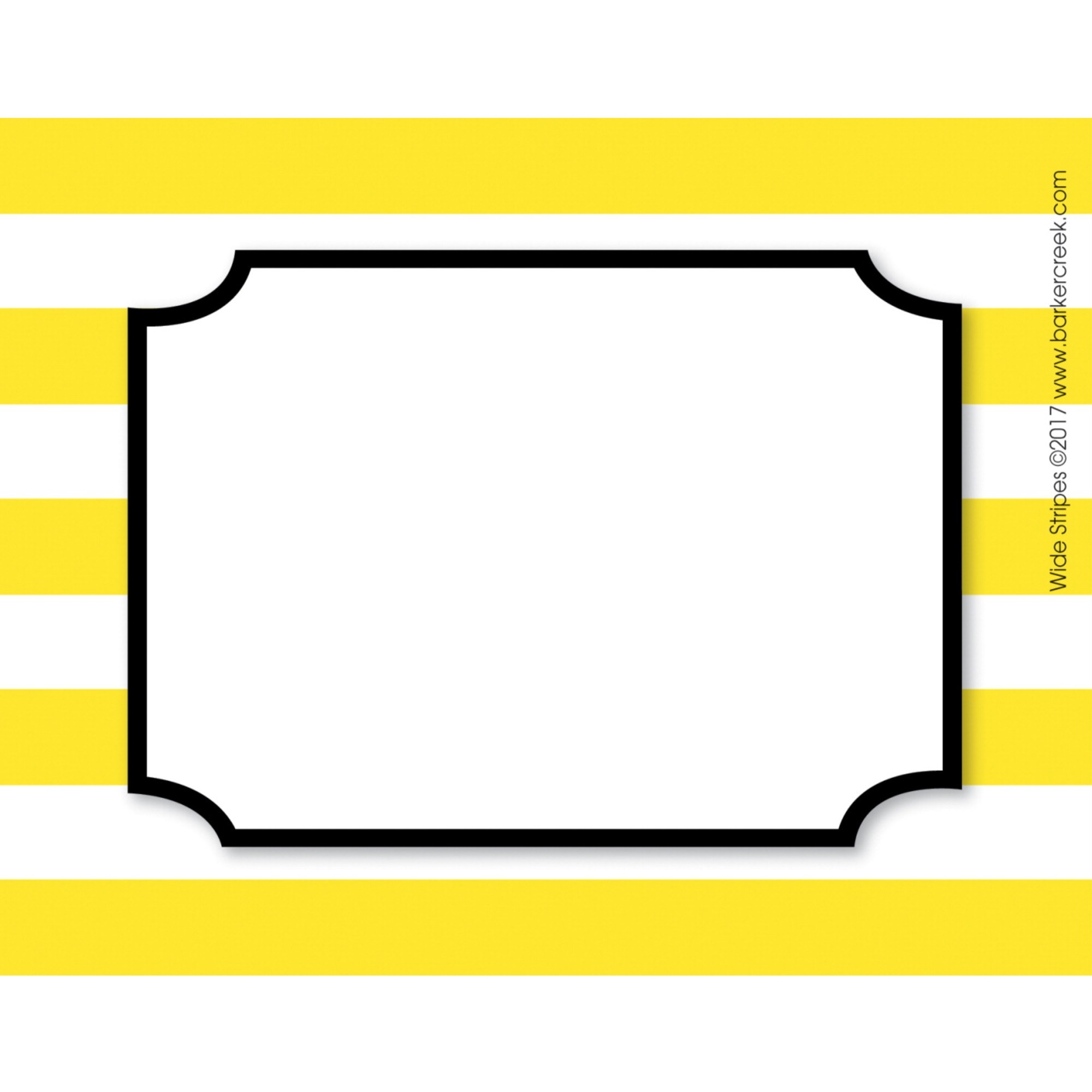 Barker Creek Name Tags, Wide Stripes, 3-1/2 x 2-3/4 Inches, Pack of 45