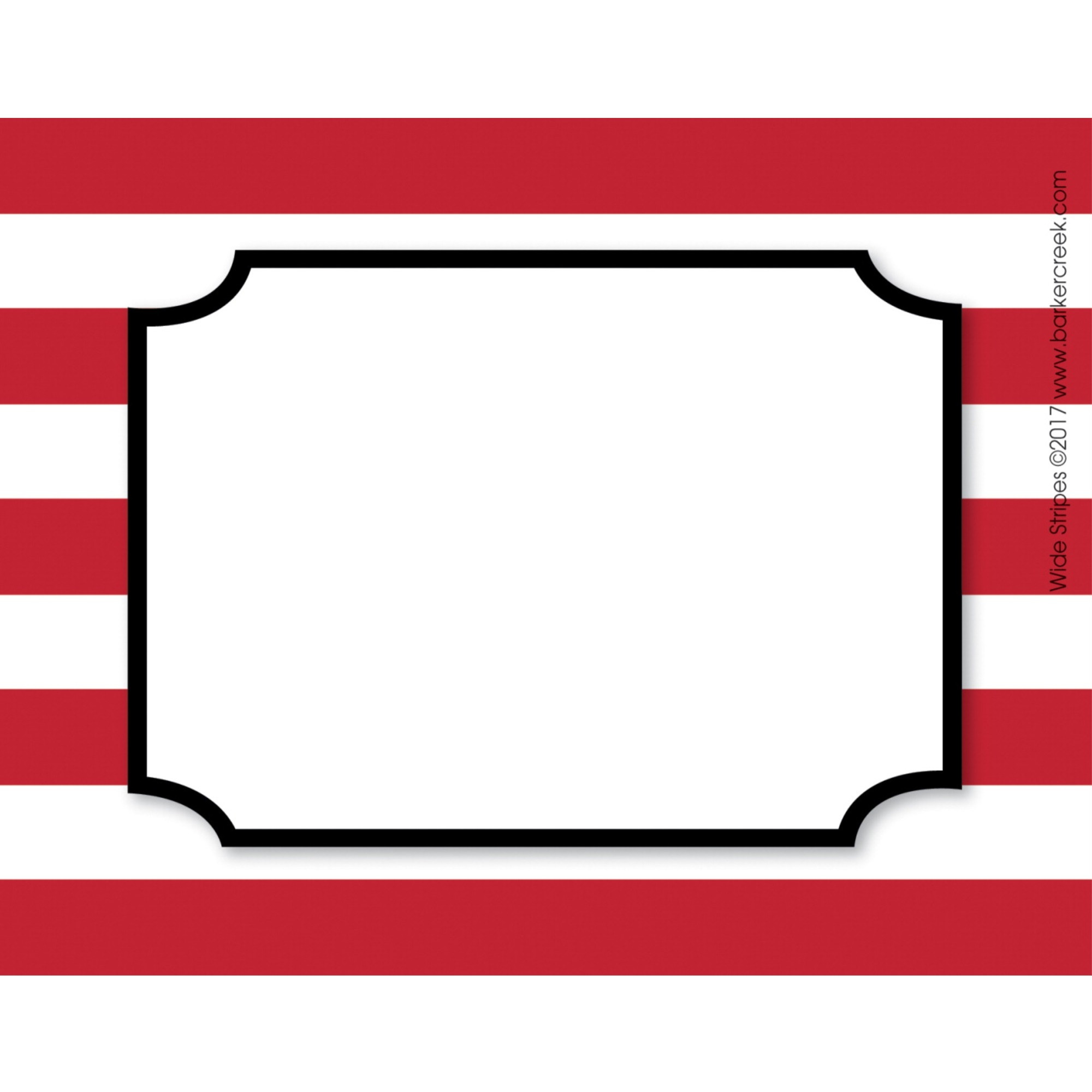 Barker Creek Name Tags, Wide Stripes, 3-1/2 x 2-3/4 Inches, Pack of 45