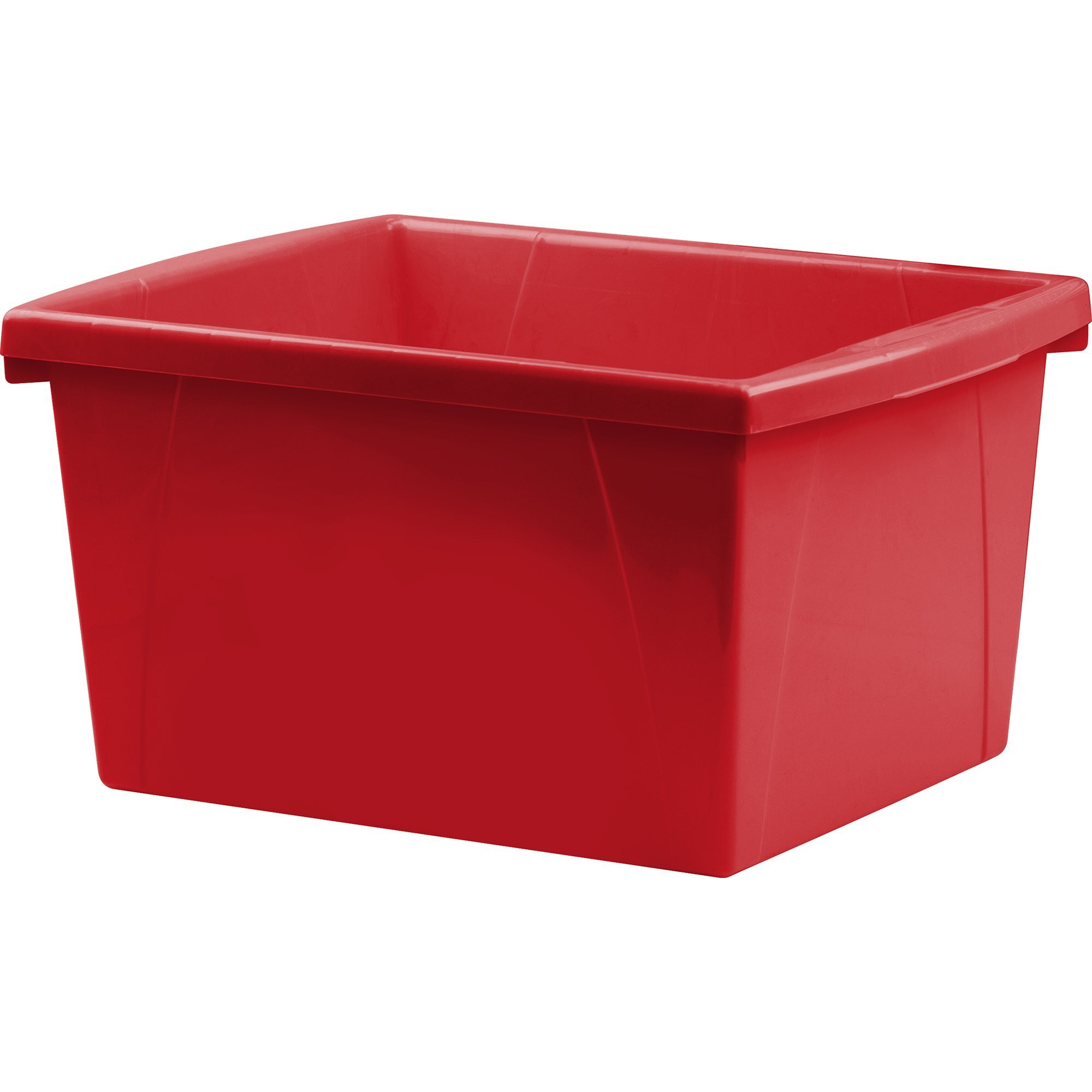 4 Gallon (15L) Classroom Storage Bin, Red (Case of 6)