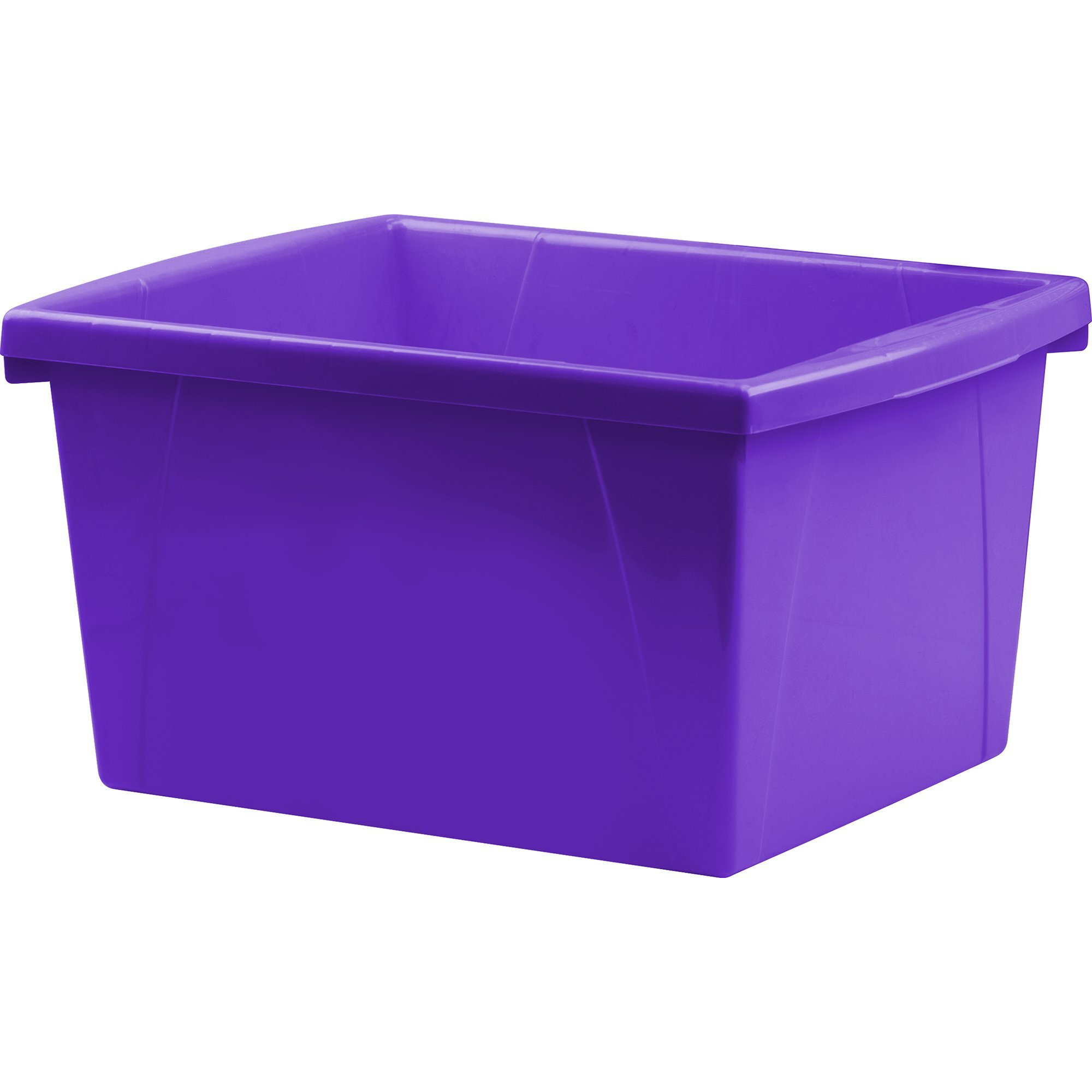 4 Gallon (15L) Classroom Storage Bin, Purple (Case of 6)