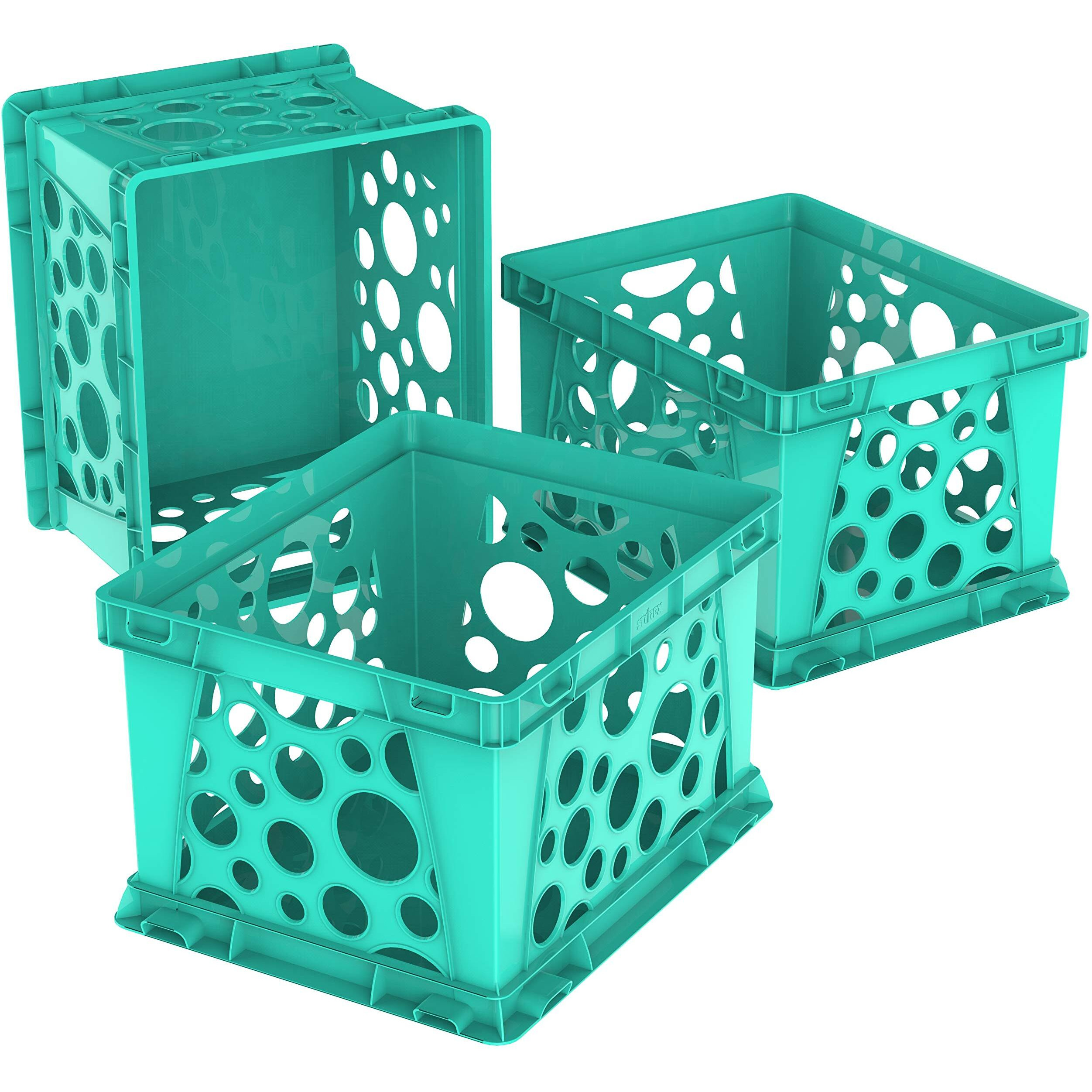 Large File Crate, Classroom Teal, (Case of 3)