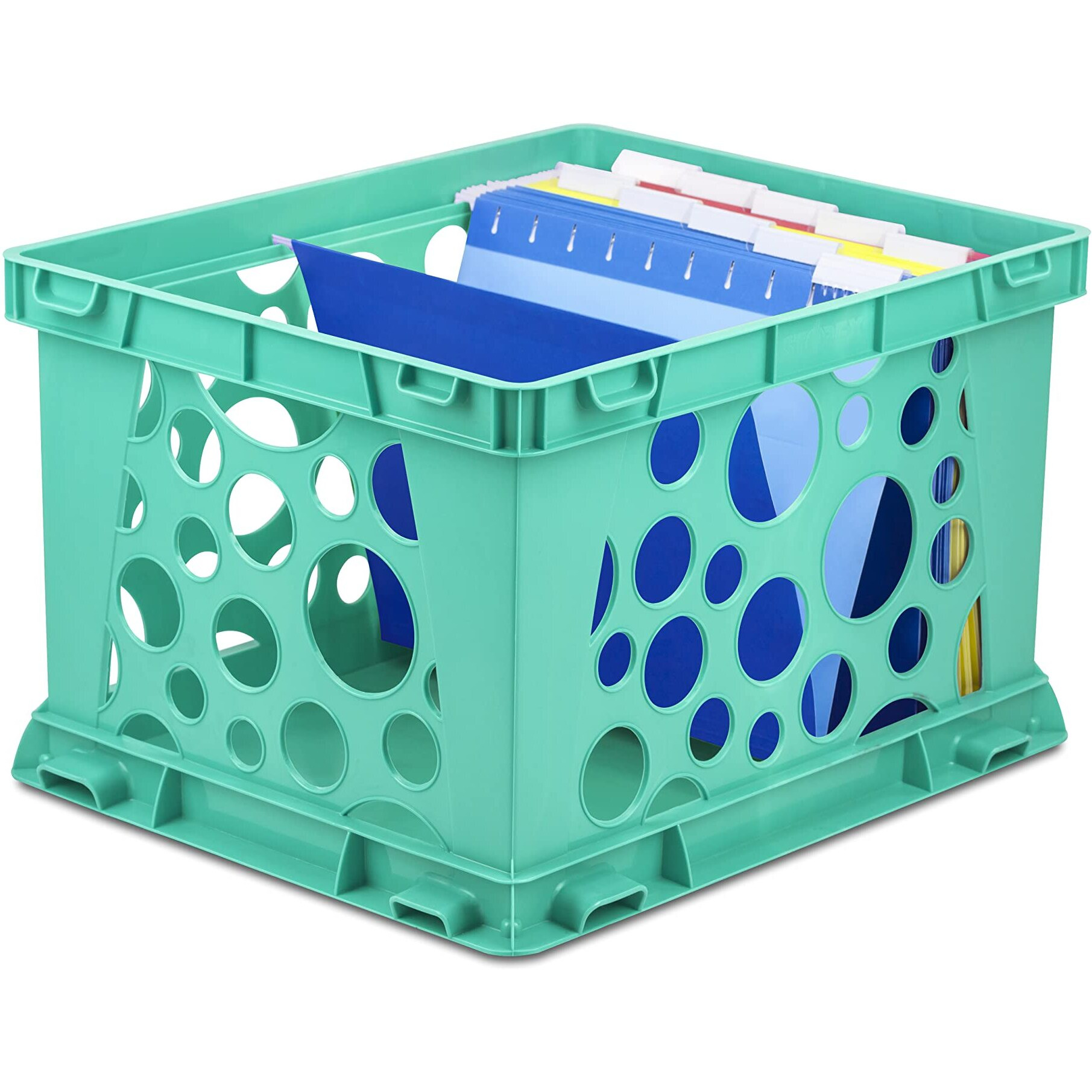 Large File Crate, Classroom Teal, (Case of 3)