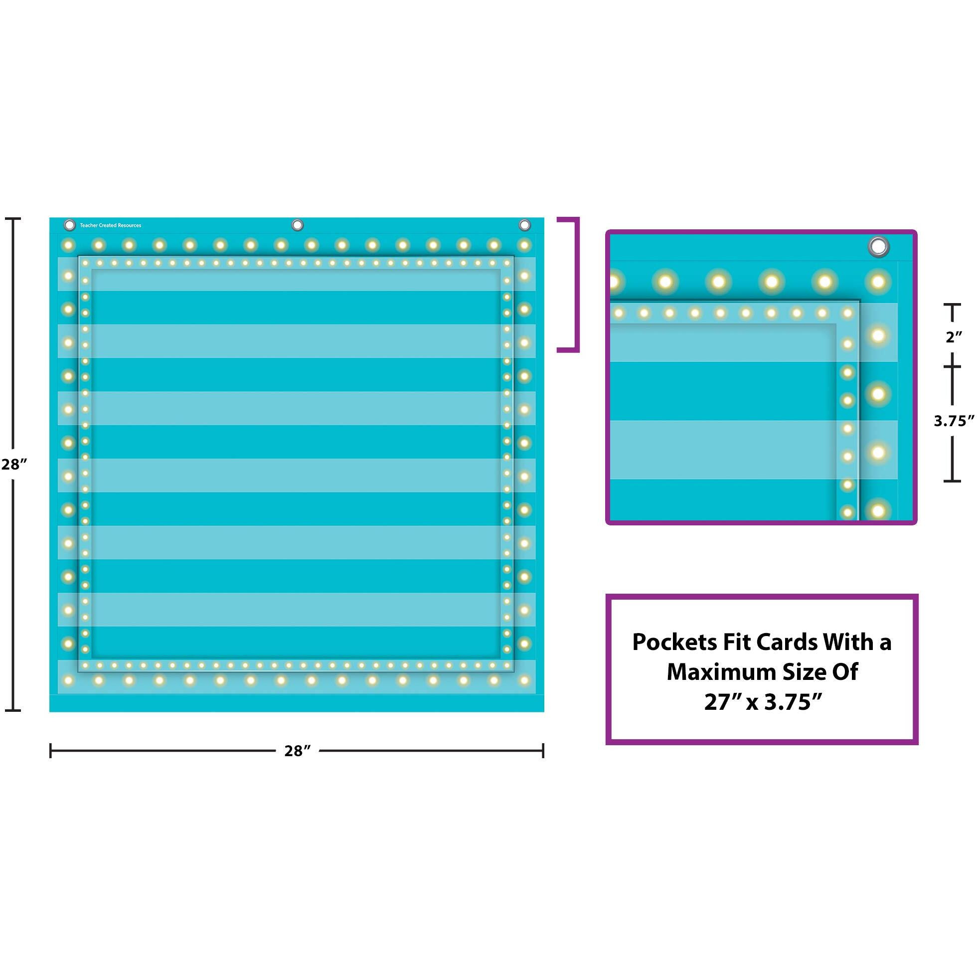 LIGHT BLUE MARQUEE 7 POCKET 28X28