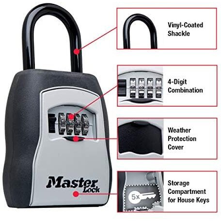 LOCK KEY STORG W/SHACKLE (Pack of 1)
