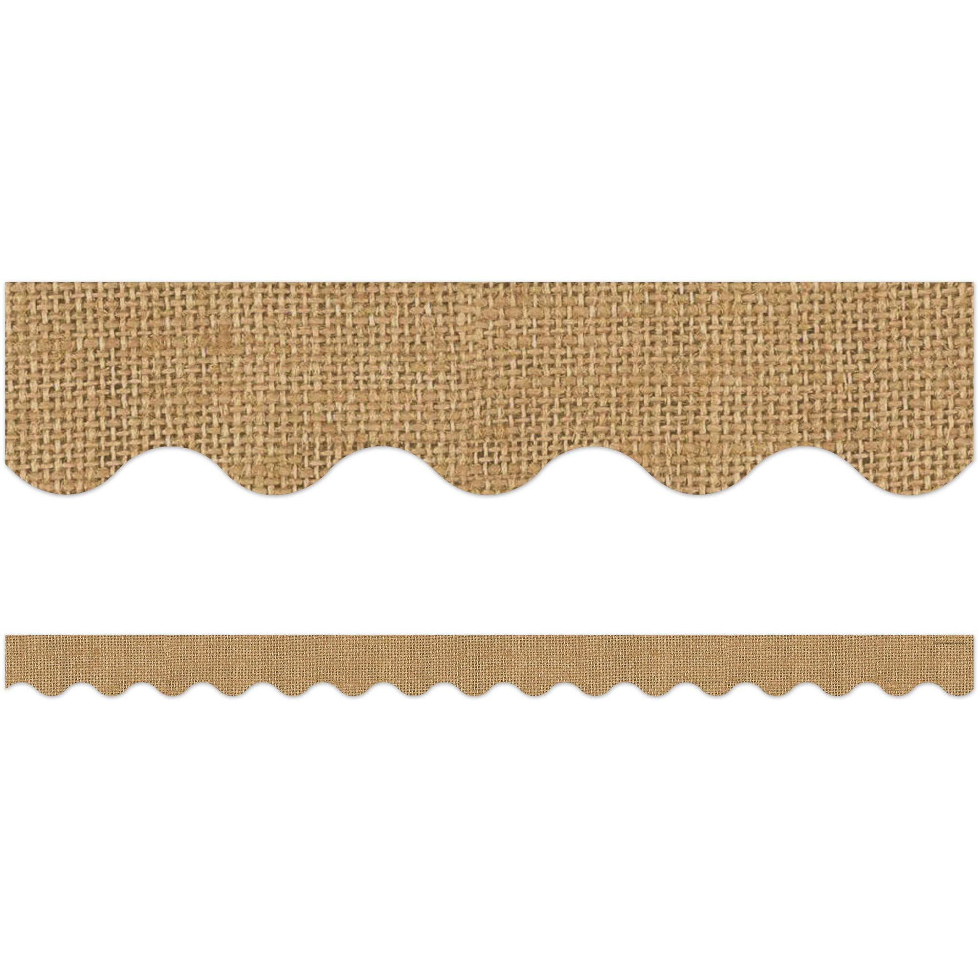 SHABBY CHIC BURLAP BORDER TRIM
