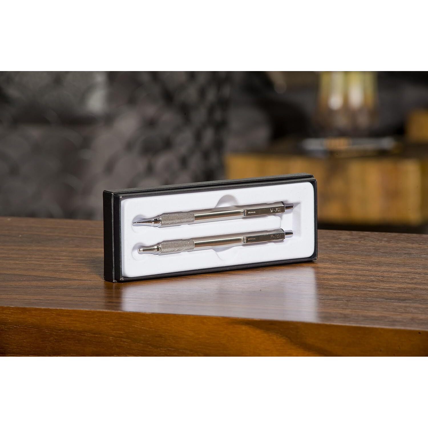 Zebra STEEL 7 Series M/F 701 Mechanical Pencil & Ballpoint Pen Set - 0.7 mm Pen Point Size - 0.7 mm Lead Size - Refillable - 2 / Set