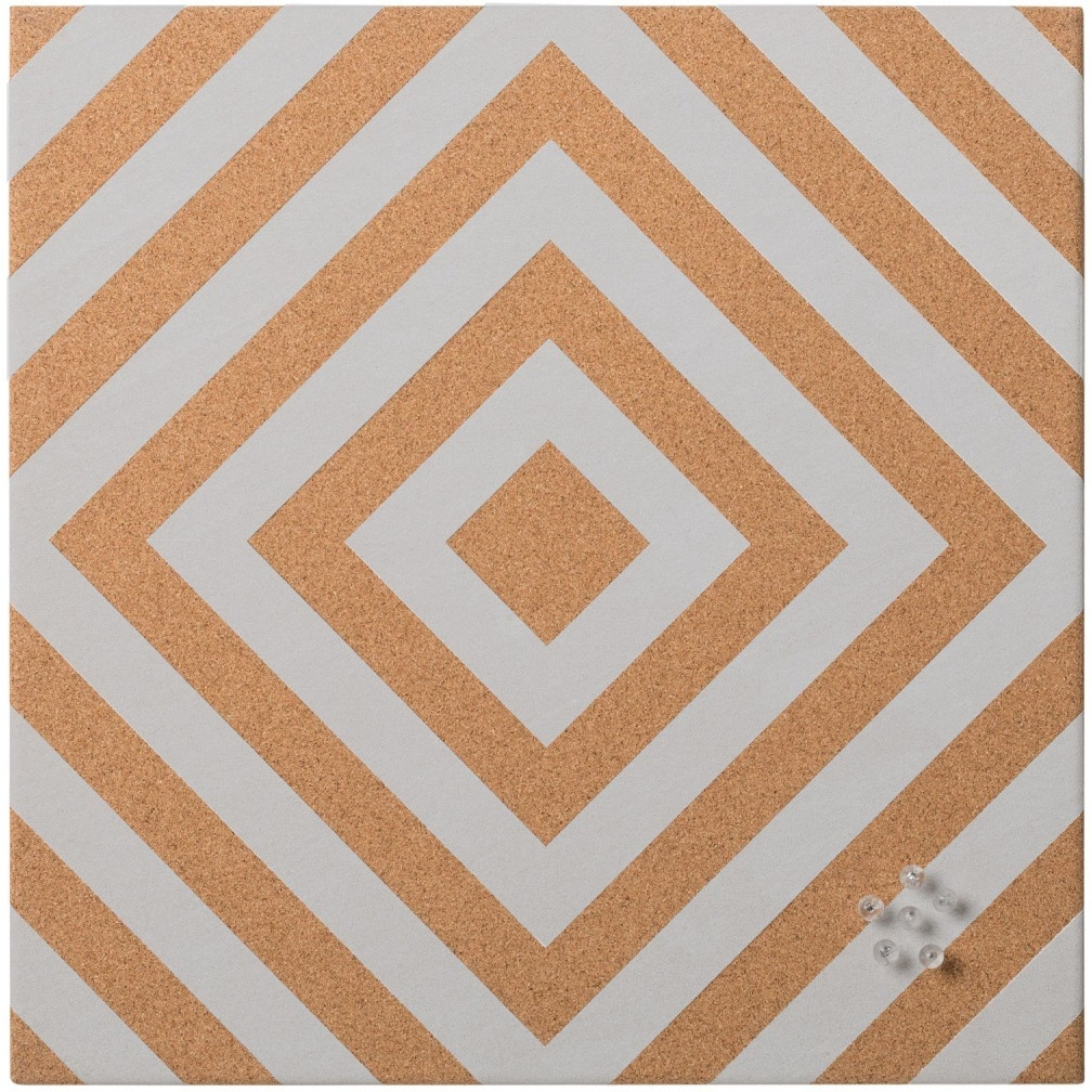 Chevron Frameless Cork Bulletin Board