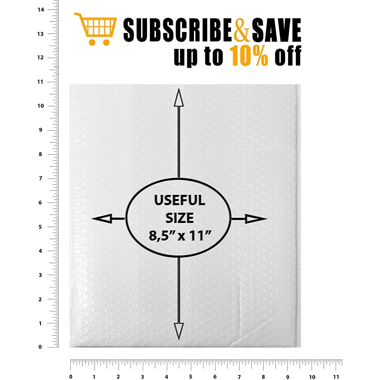 White Bubble Mailers Pack of 10 Bubble Poly Mailers 85 x 11 White Poly Envelopes 8 12 x 11 Bubble Mailers Packing Supplies Self Seal Bubble Mailers(D0102H93QKY)