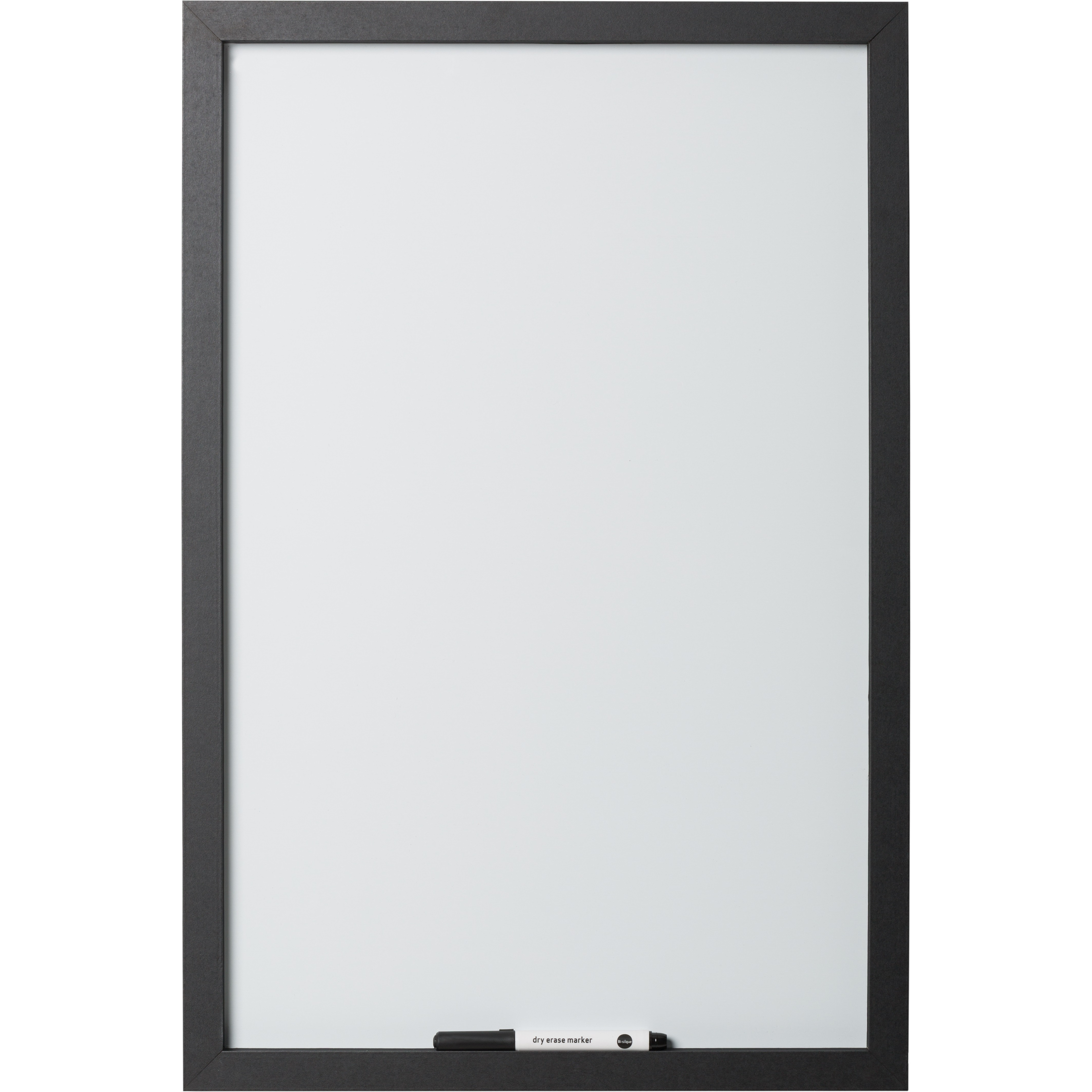Magnetic Dry-Erase Board, Black MDF Frame, 18" X 24"