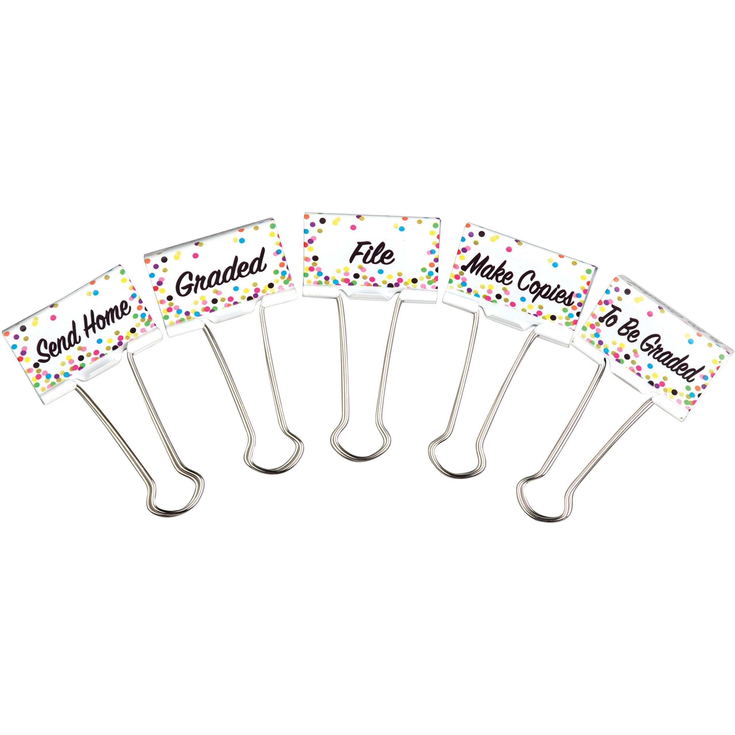 CONFETTI BINDER CLIPS LARGE MGMT