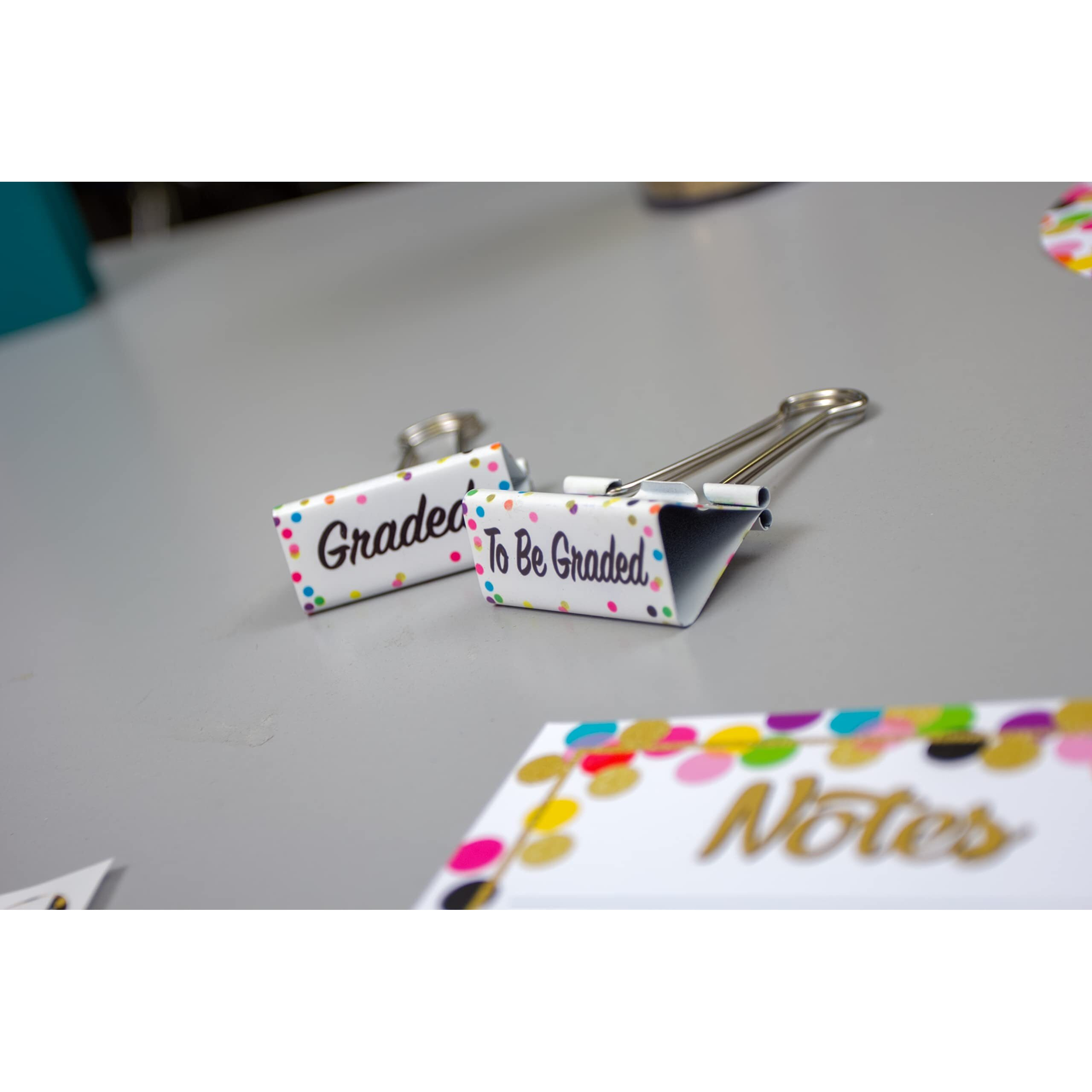 CONFETTI BINDER CLIPS LARGE MGMT