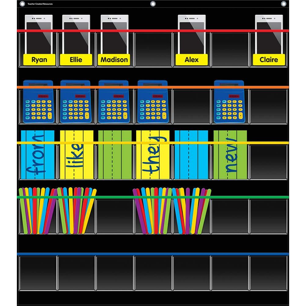 BLACK STORAGE POCKET CHART