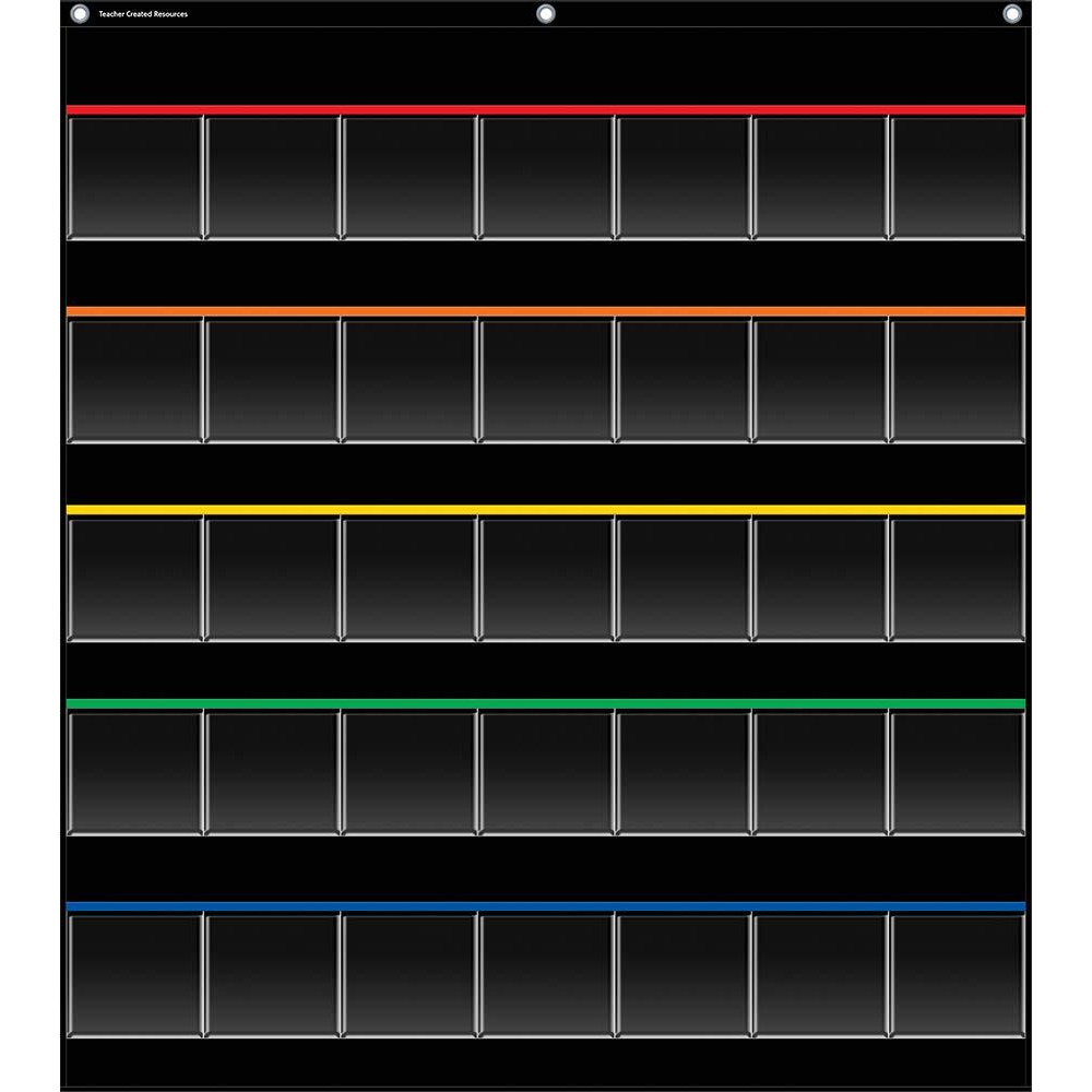 BLACK STORAGE POCKET CHART