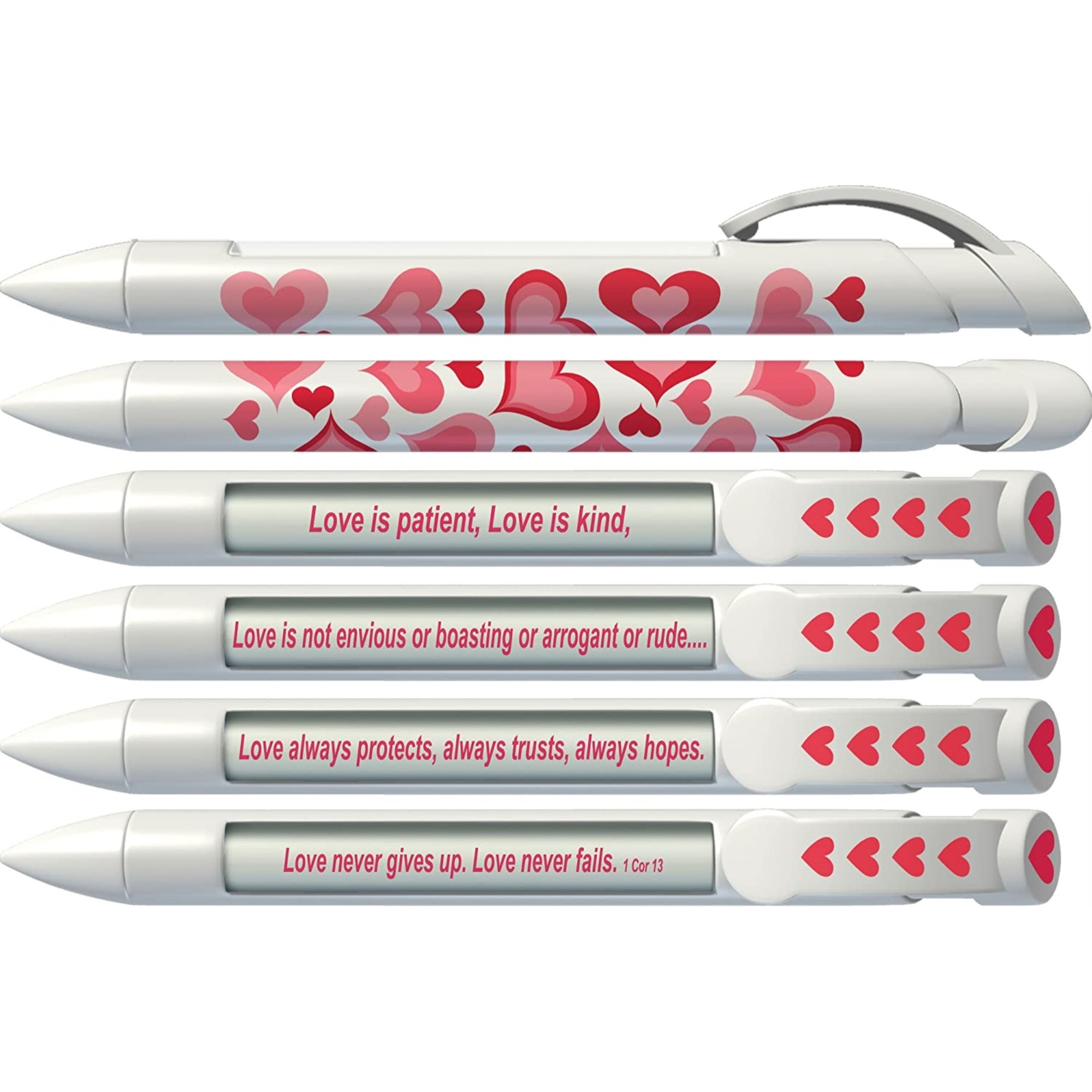 Love Pen Set by Greeting Pen- Love Pen Set Rotating Message 6 Pen Set- 36569