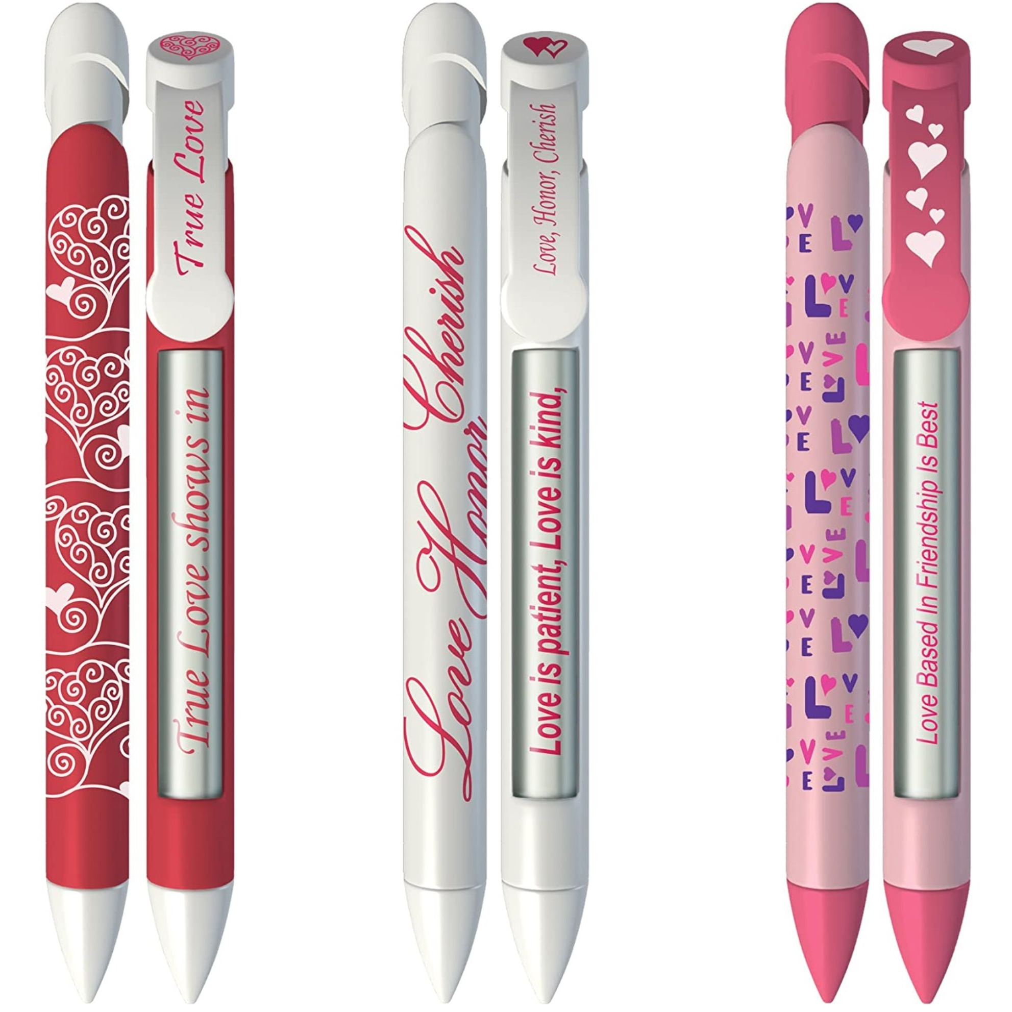 Greeting Pen Valentine's Day Pens- Love Rotating Message 6 Pen Set 36570