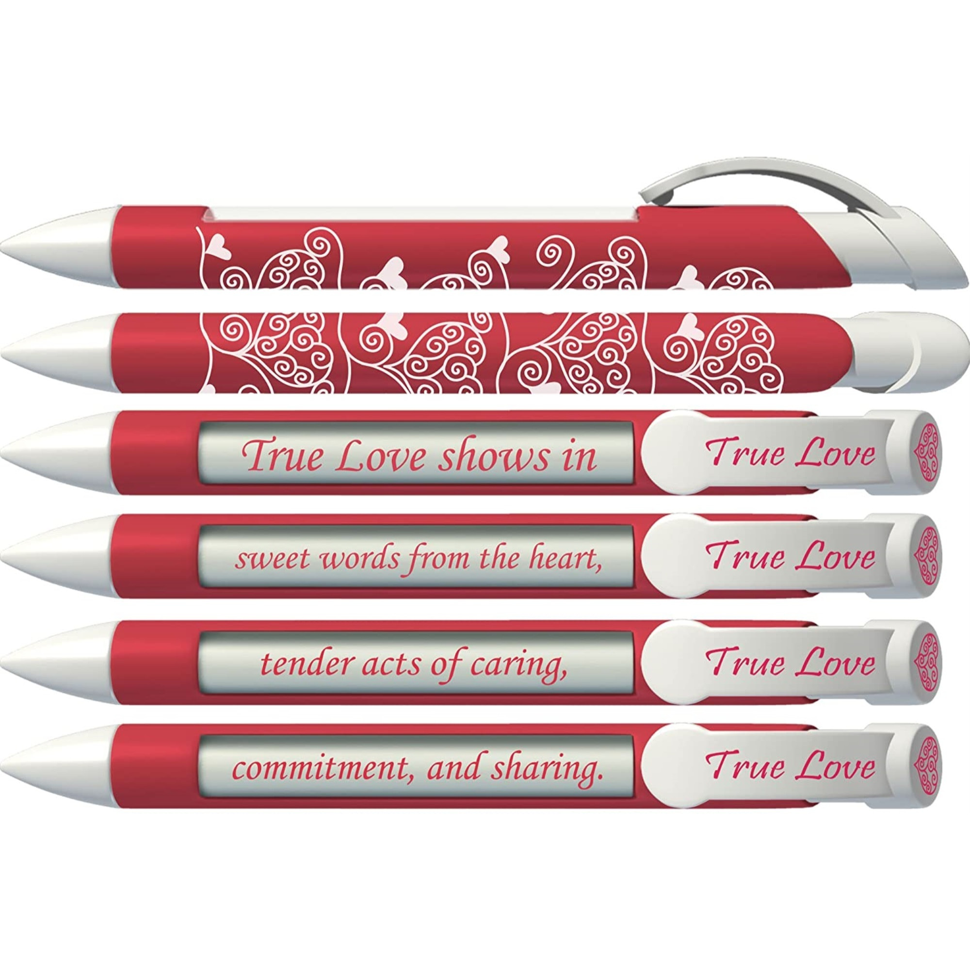 Greeting Pen Valentine's Day Pens- Love Rotating Message 6 Pen Set 36570