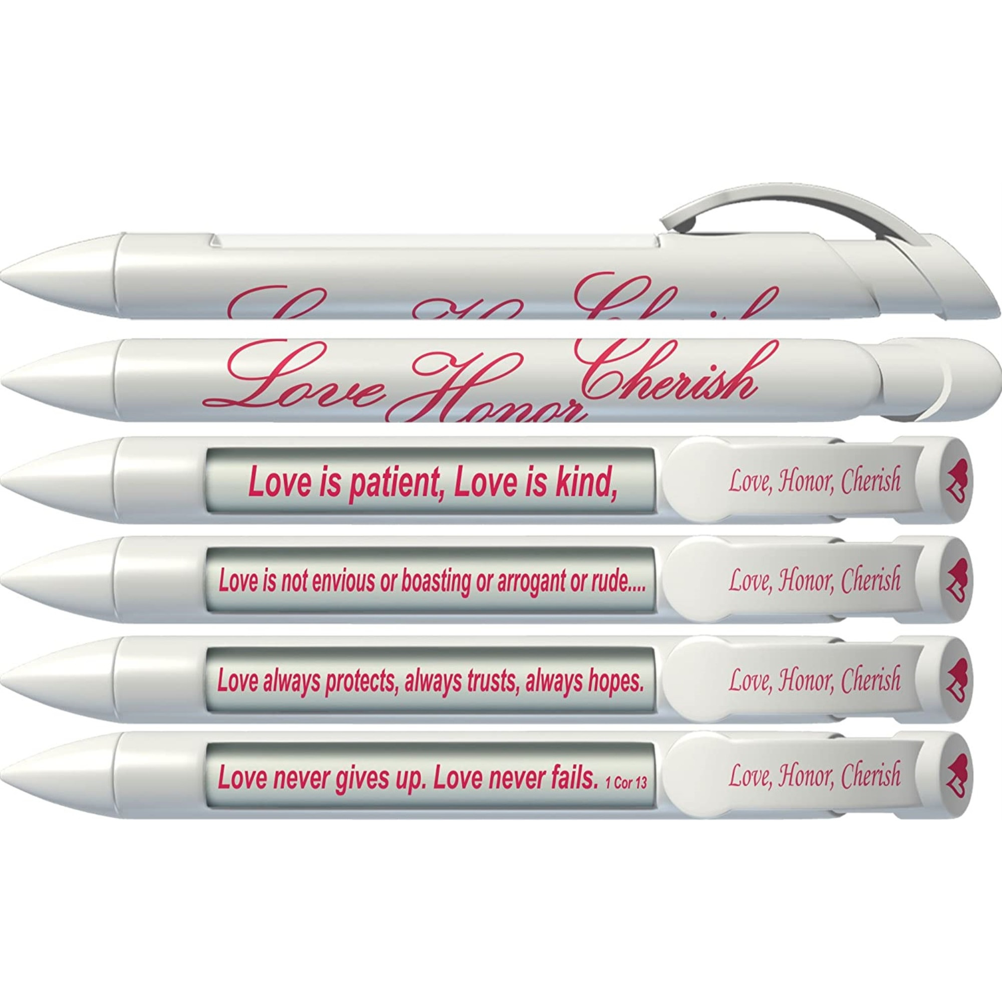 Greeting Pen Valentine's Day Pens- Love Rotating Message 6 Pen Set 36570