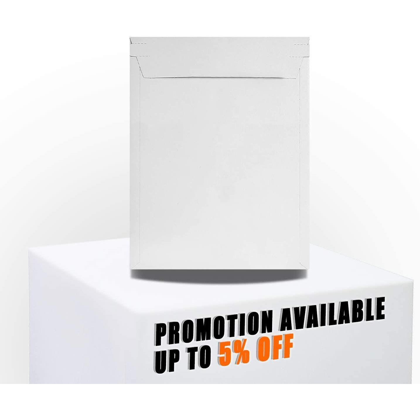 Rigid Mailers 7 x 9 Paperboard Mailers 7x9 Pack of 25 White Photo Mailers Stay Flat and constant Mailers No Bend Self Sealing Documents chipboard Envelopes Mailing Shipping and Packaging(D0102H9FE0g)