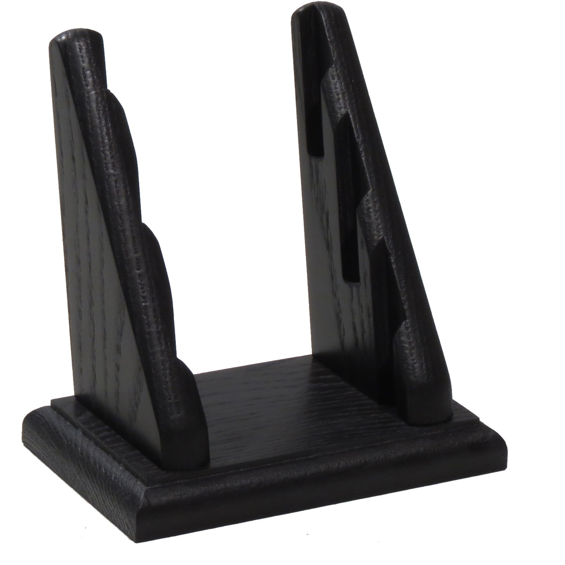 Wooden Mallet 3 Pocket Countertop Business Card Holder, Black
