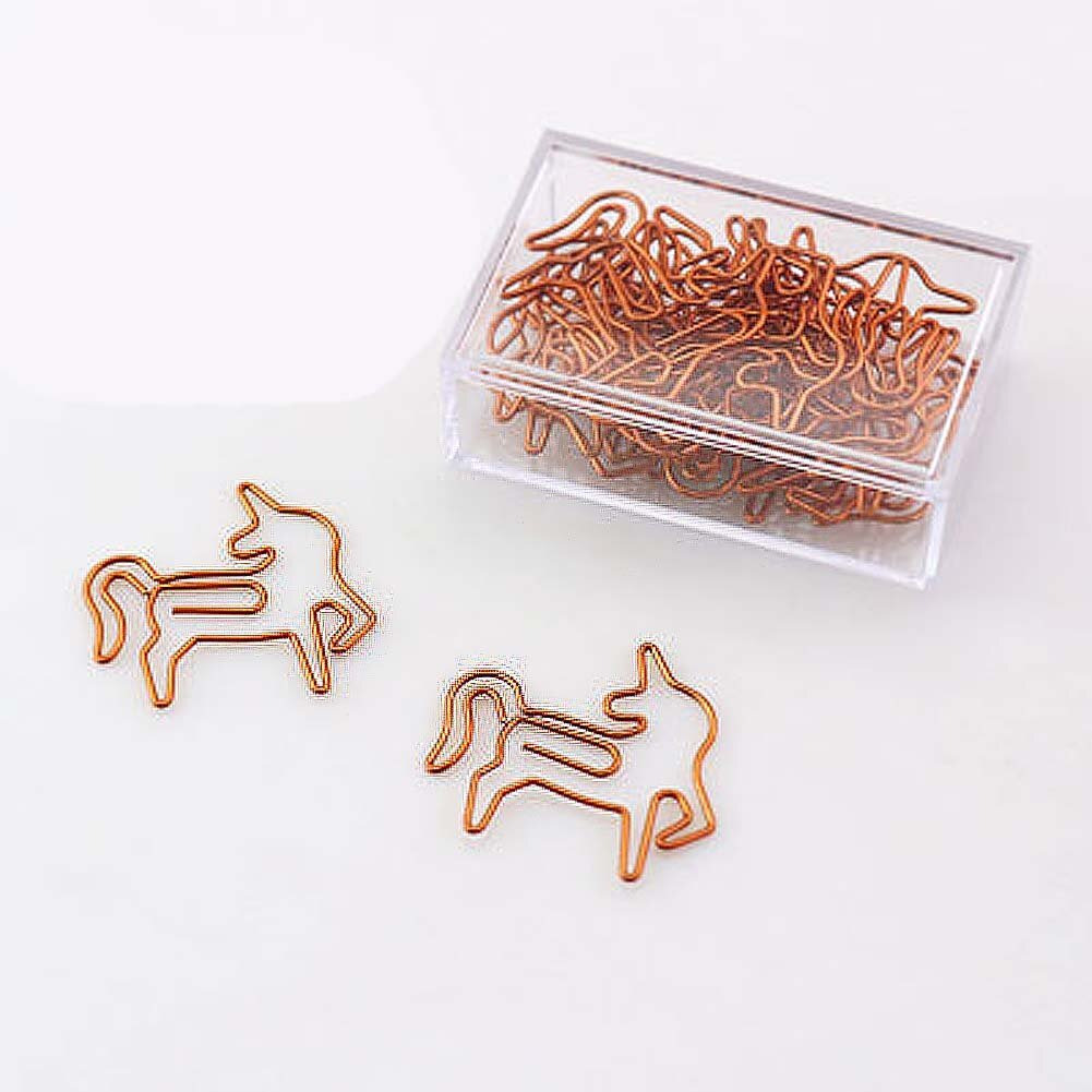 20 Pieces Horse Shapes Paper Clips Funny Office Desk Accessories Bookmarks