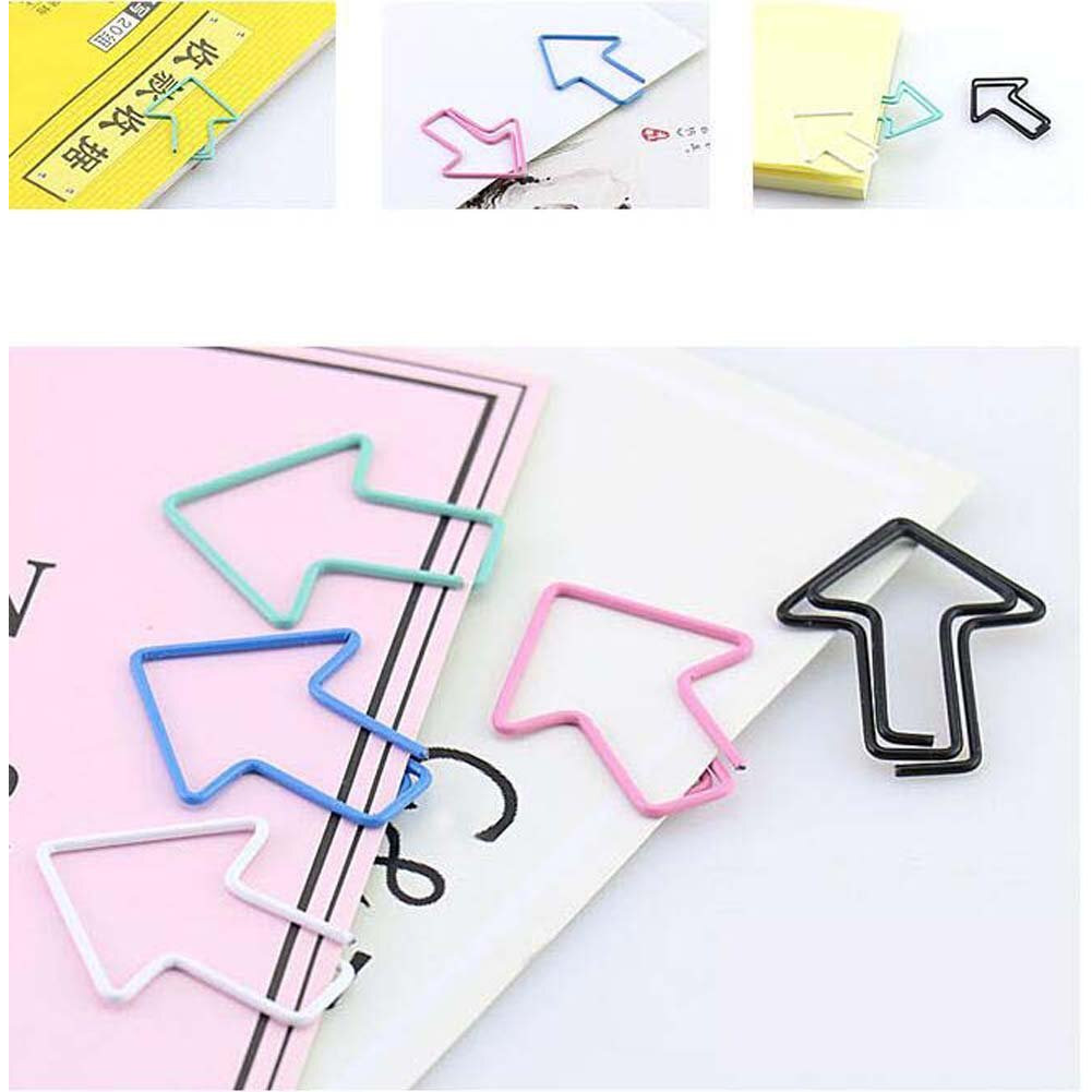 30 Pieces Paper Clips Arrows Shapes Funny Office Desk Accessories Bookmarks