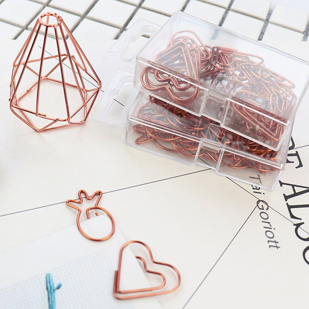 30 Pieces Paper Clips Pineapple Shapes Office Funny Desk Accessories Bookmarks