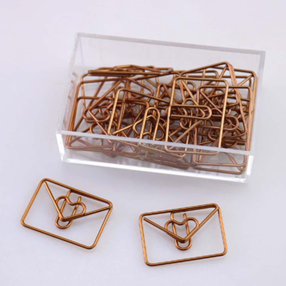 25 Pieces Envelope Shapes Paper Clips Funny Office Desk Accessories Bookmarks