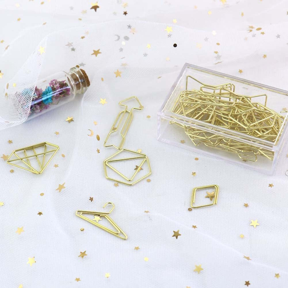 25 Pieces Binder Clips Arrow Shape Paper Clips Office Accessories Bookmarks
