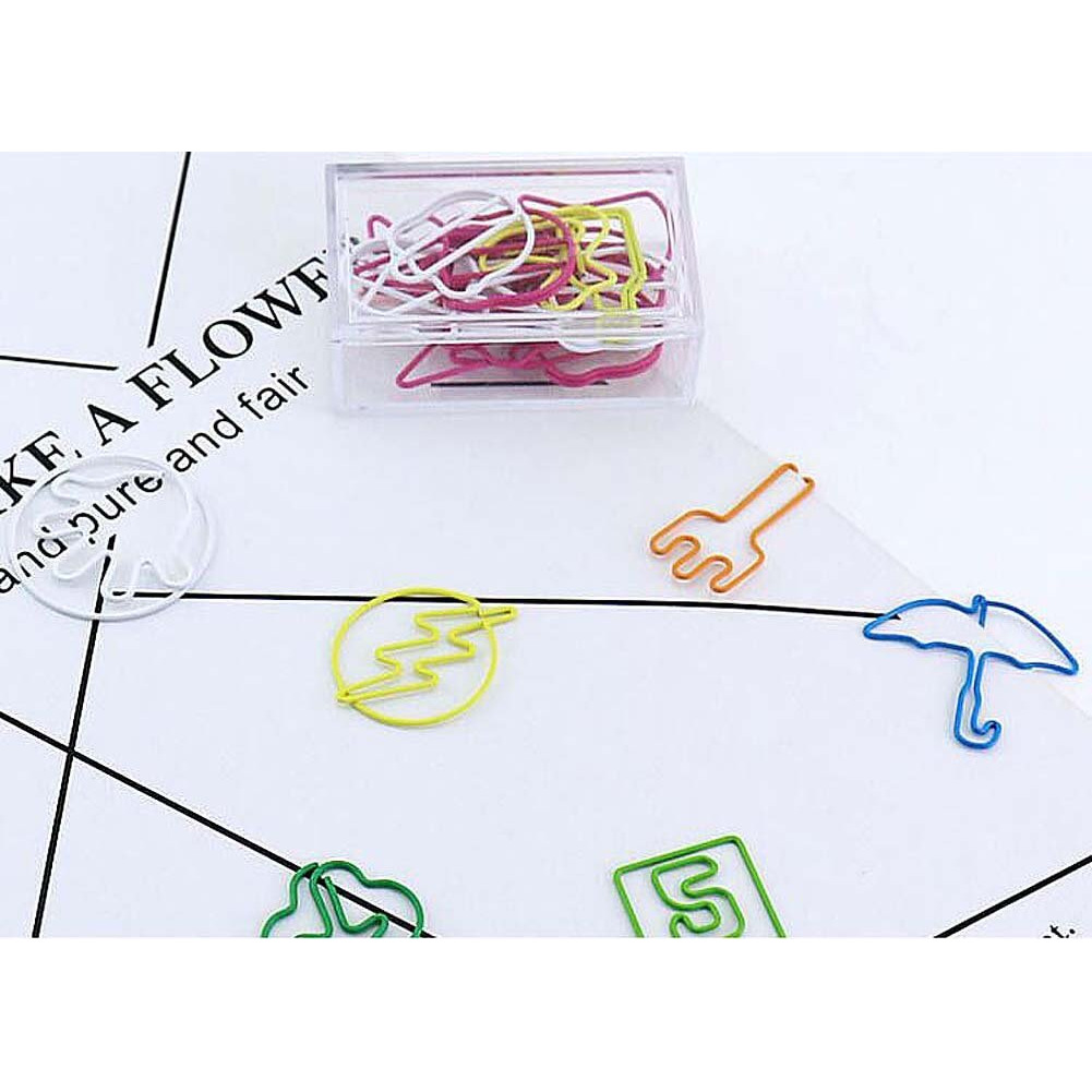 30 Pieces Assorted Shapes Paper Clips Funny Office Desk Accessories Bookmarks