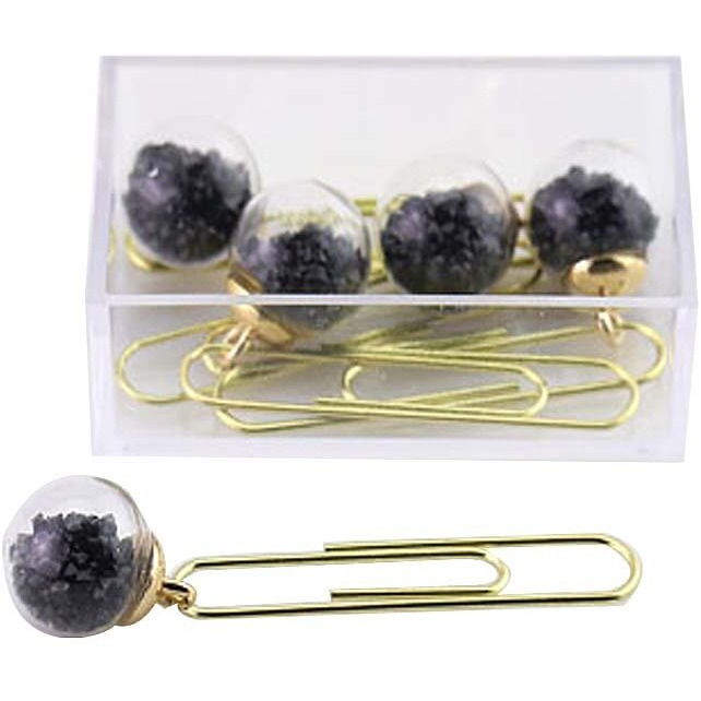 10 Pieces Black Pendant Paper Clips Funny Office Desk Accessories Bookmarks
