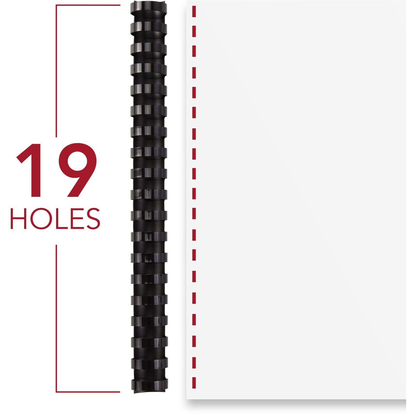 Mead CombBind Binding Spines - 1" Maximum Capacity - 200 x Sheet Capacity - For Letter 8 1/2" x 11" Sheet - Plastic - 125 / Box